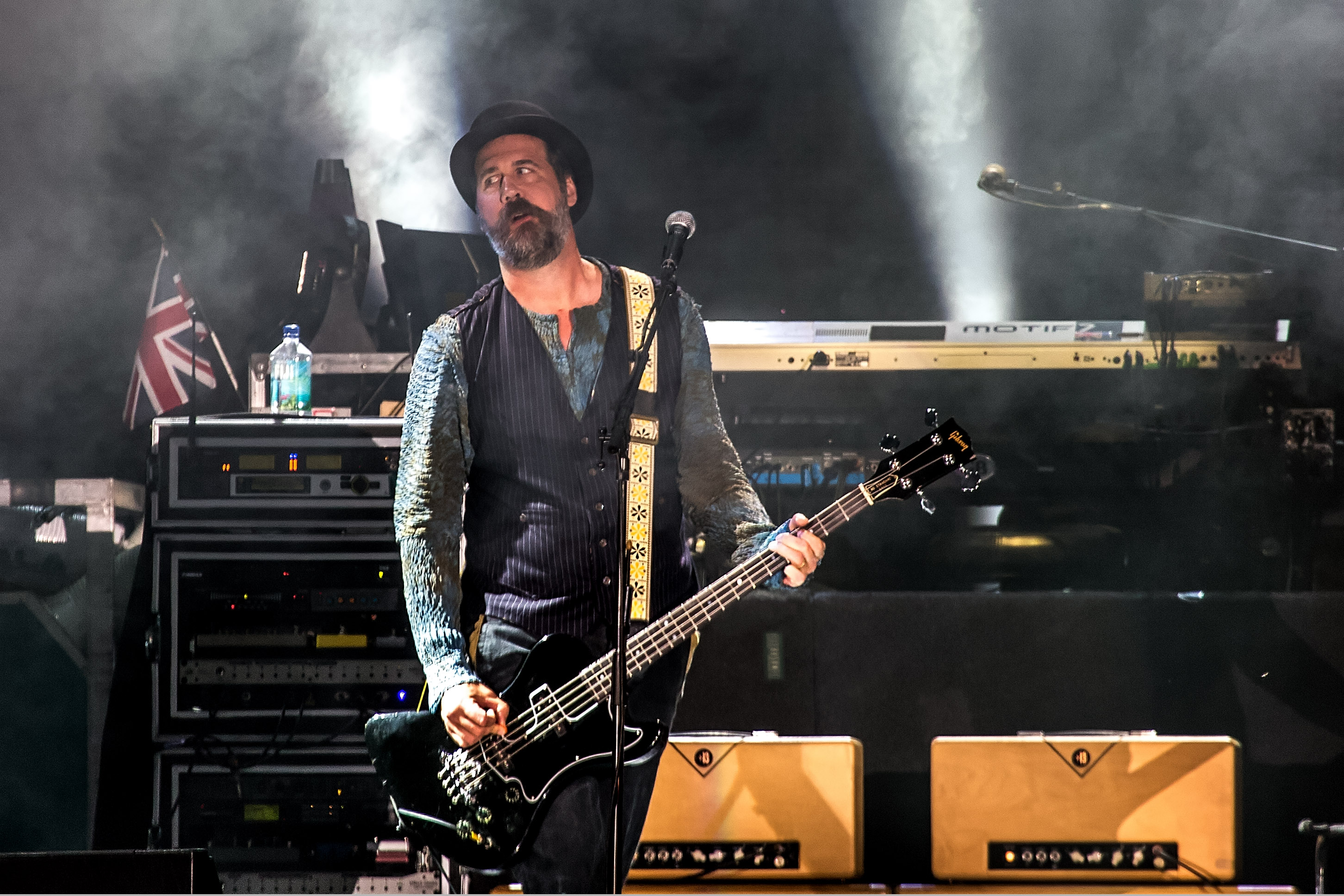SEATTLE, WA - JULY 19:  Krist Novoselic performs live at Safeco Field on July 19, 2013 in Seattle, Washington.  (Photo by ...