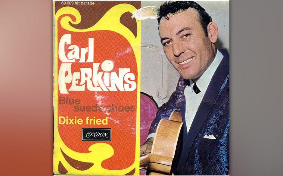 95. Carl Perkins – Blue Suede Shoes
Ein cooler Tänzer in Tennessee, nach Kräften bemüht zu vermeiden, dass seine Tanz...