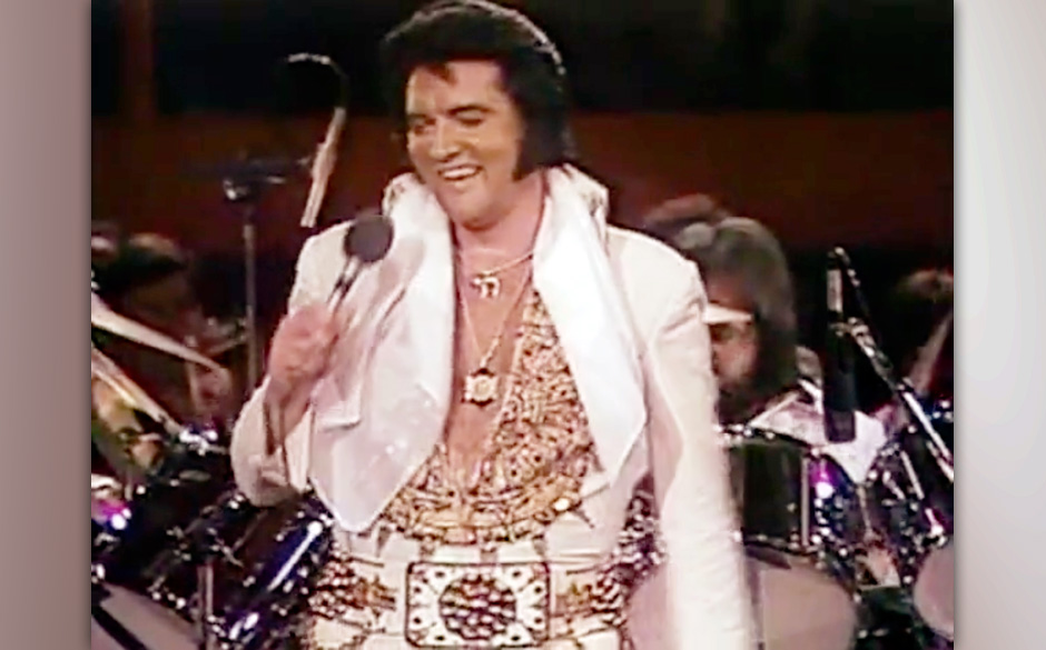 RAPID CITY - OCTOBER 3: CBS special presentation: ELVIS IN CONCERT, originally broadcast on October 3, 1977 featuring Elvi...