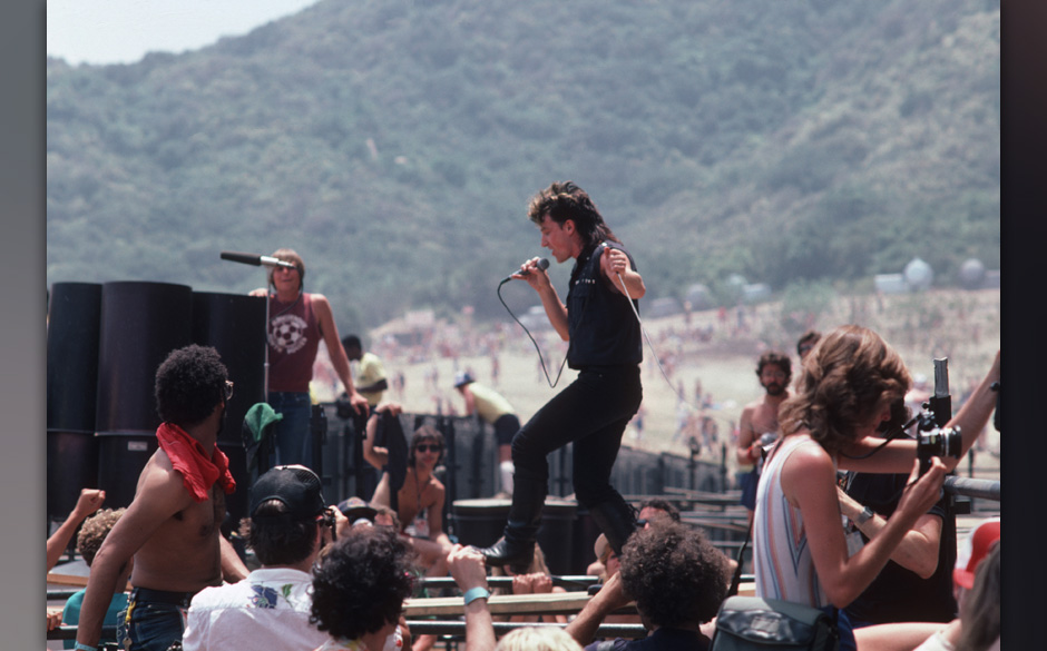 Bono of U2 at the US Festival in San Bernardino, CA 5/30/83