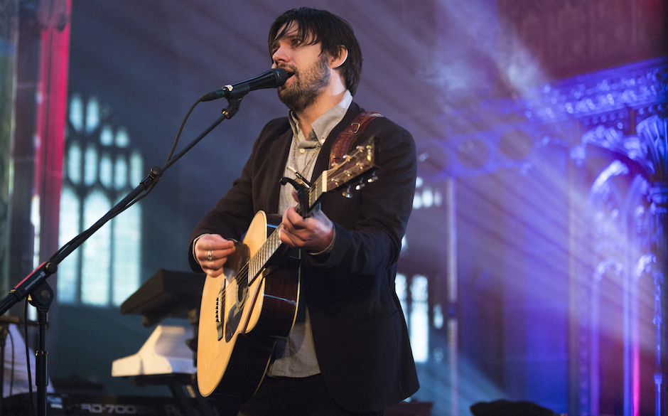 MANCHESTER, UNITED KINGDOM - JULY 08: Conor Oberst performs on stage at Manchester Cathedral on July 8, 2014 in Manchester...