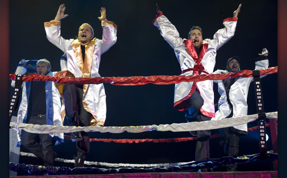 Hamburg, DEU, 09.04.2008: Backstreet Boys; amerikanische Pop-Boygroup, gegruendet 1993 in Florida; aktuelle Besetzung: How...