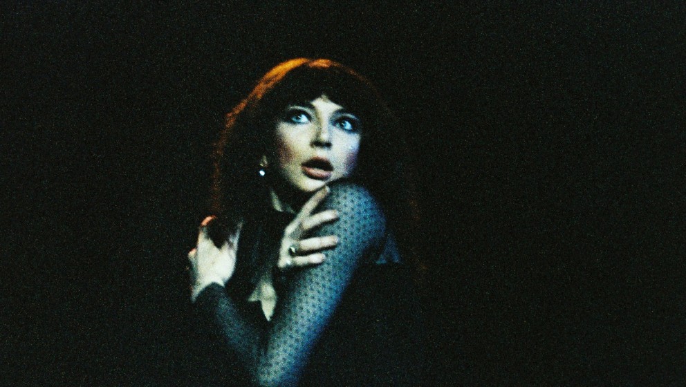 LONDON - 12th MAY: English singer Kate Bush performs live on stage at Hammersmith Odeon in London on the penultimate date of 
