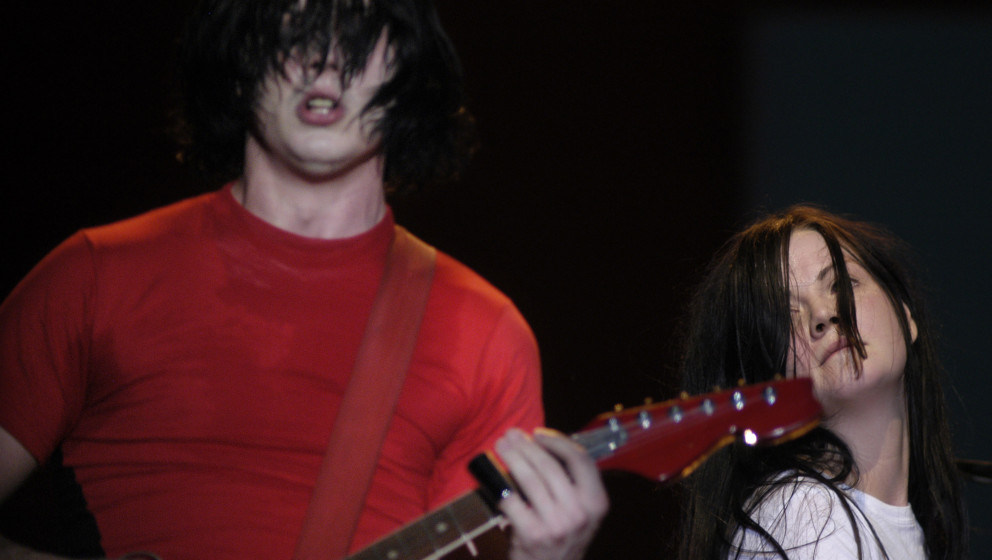 The White Stripes during The White Stripes in Concert at Masonic Temple Theatre in Detroit, Michigan, United States. (Photo b