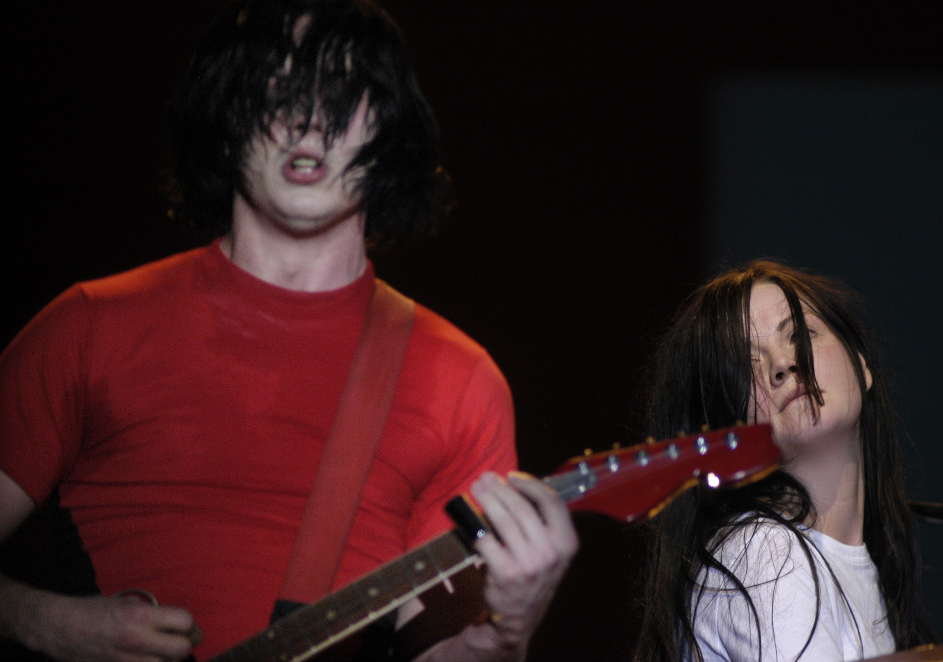 The White Stripes during The White Stripes in Concert at Masonic Temple Theatre in Detroit, Michigan, United States. (Phot...
