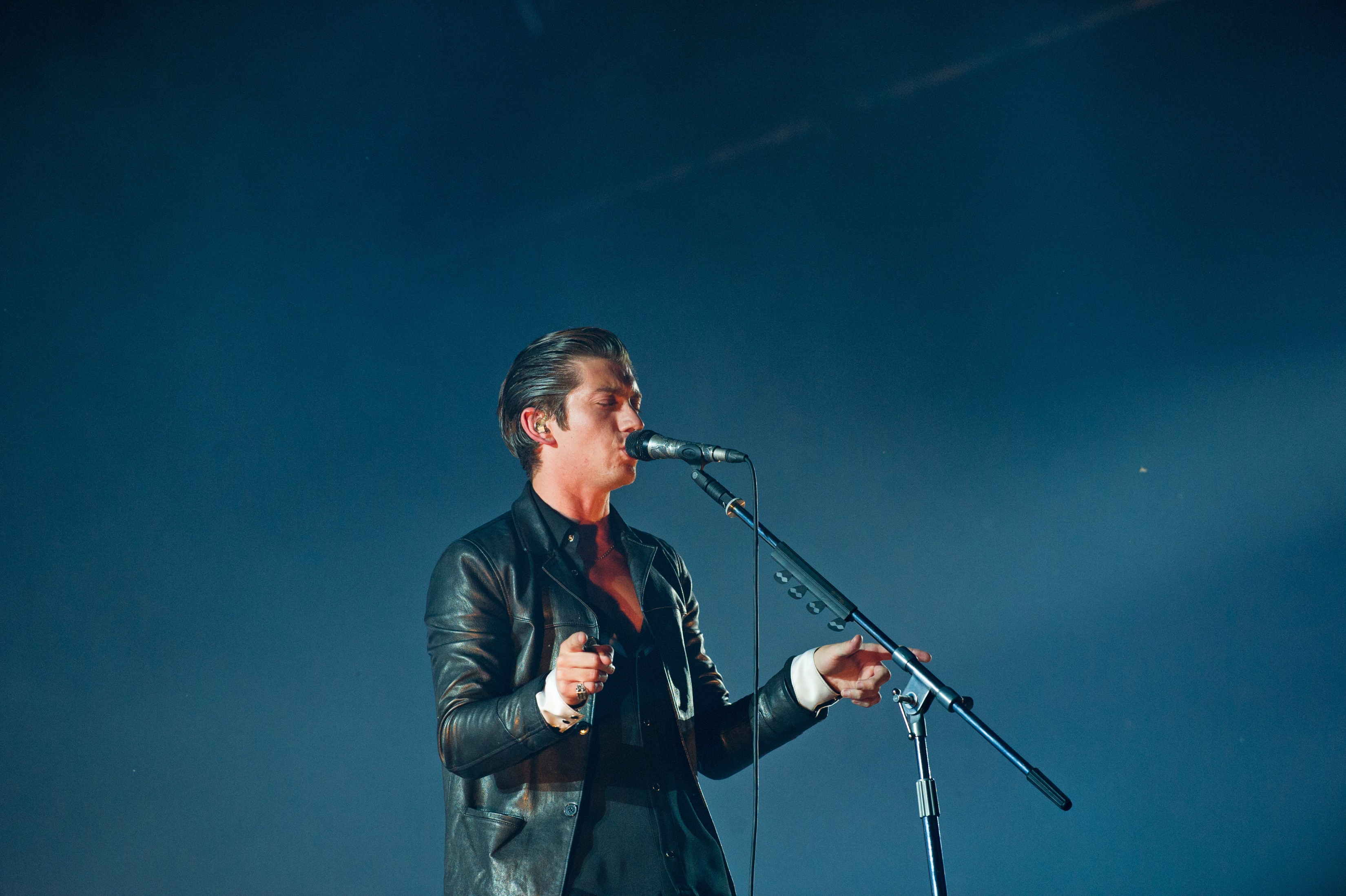 MONTREAL, CANADA - AUGUST 03: Alex Turner of Arctic Monkeys performs on day three of the Osheaga music festival on August ...