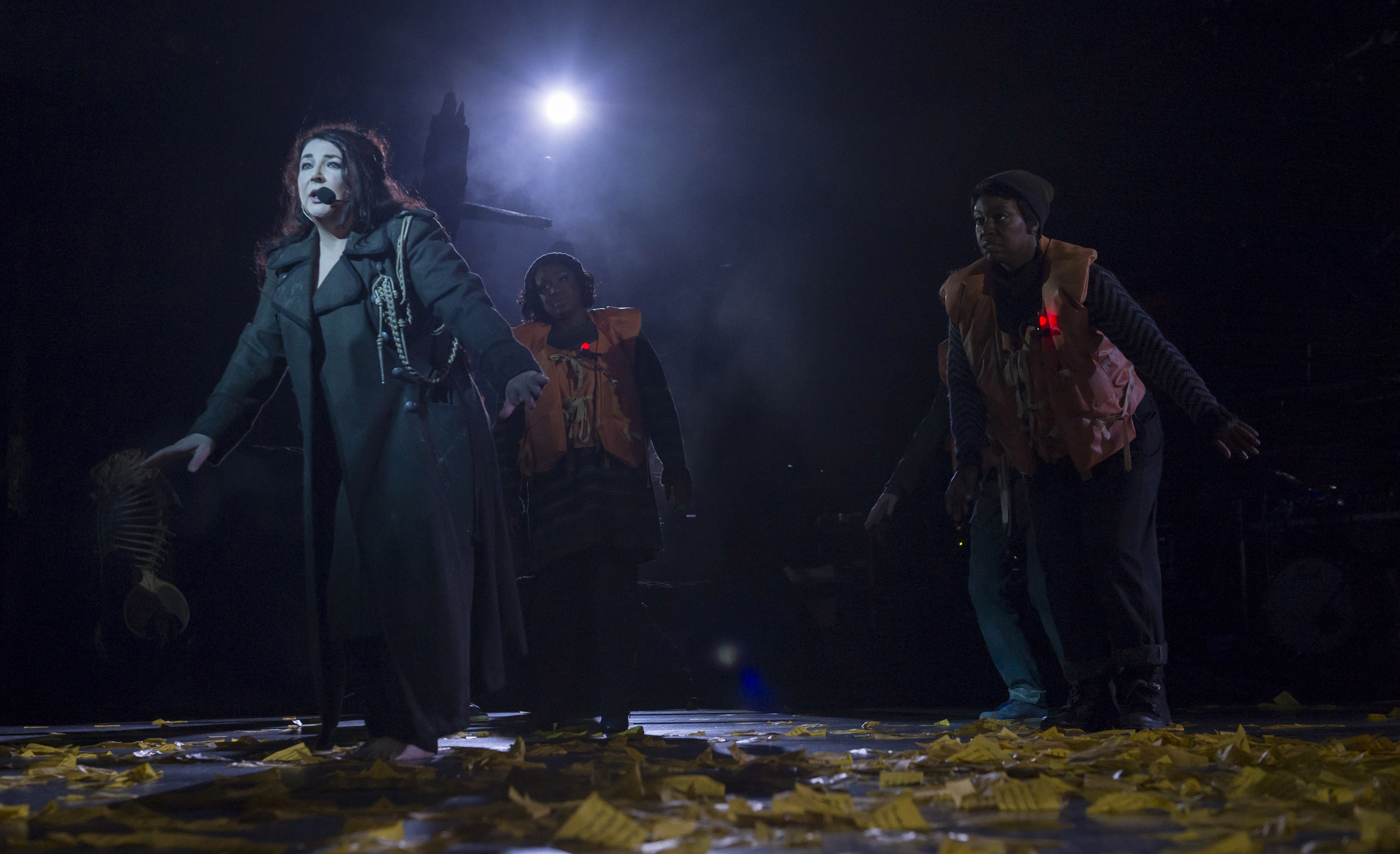 This photo made available by Murray Chalmers PR shows Kate Bush performing her 'Before the Dawn' concert at the Hammersmit...