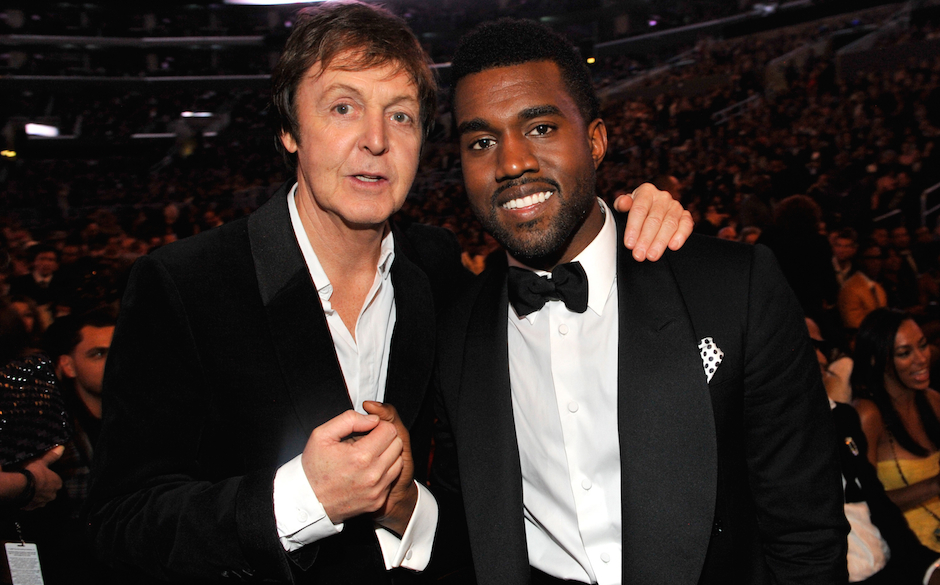 (EXCLUSIVE, Premium Rates Apply) LOS ANGELES, CA - FEBRUARY 08:  *EXCLUSIVE* Sir Paul McCartney and Kanye West at the 51st...