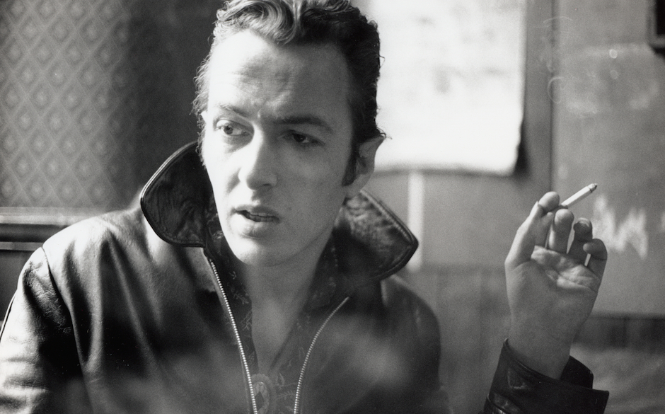 Portrait of Joe Strummer formerly of The Clash photographed in London in February 1988. 24203 - Exclusive  (Photo by Joe D...