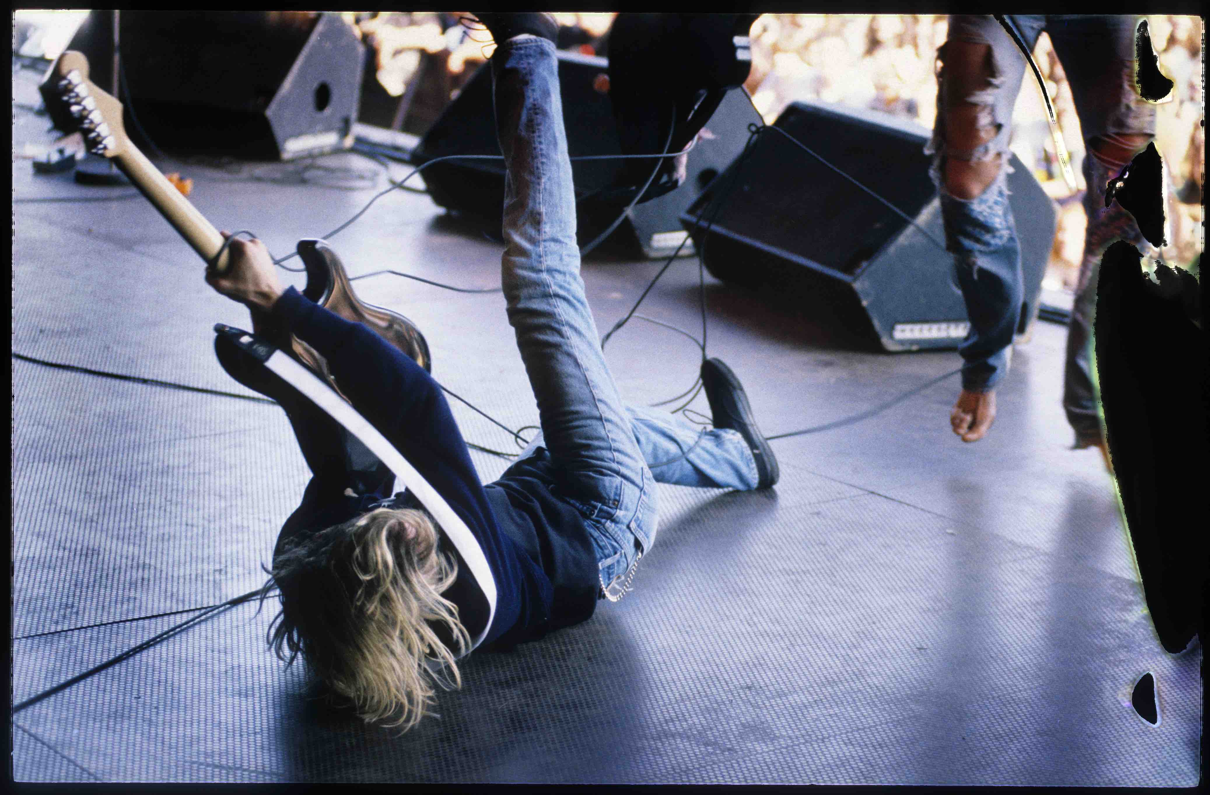 Nirvana, Kurt Cobain, Pukkelpop Festival, Hasselt, Belgium, 25/08/1991. (Photo by Gie Knaeps/Getty Images)