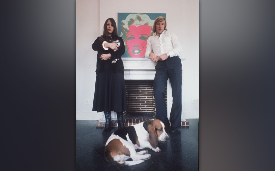 Mit Freundin Hannelore und Hund Kira, 1974.