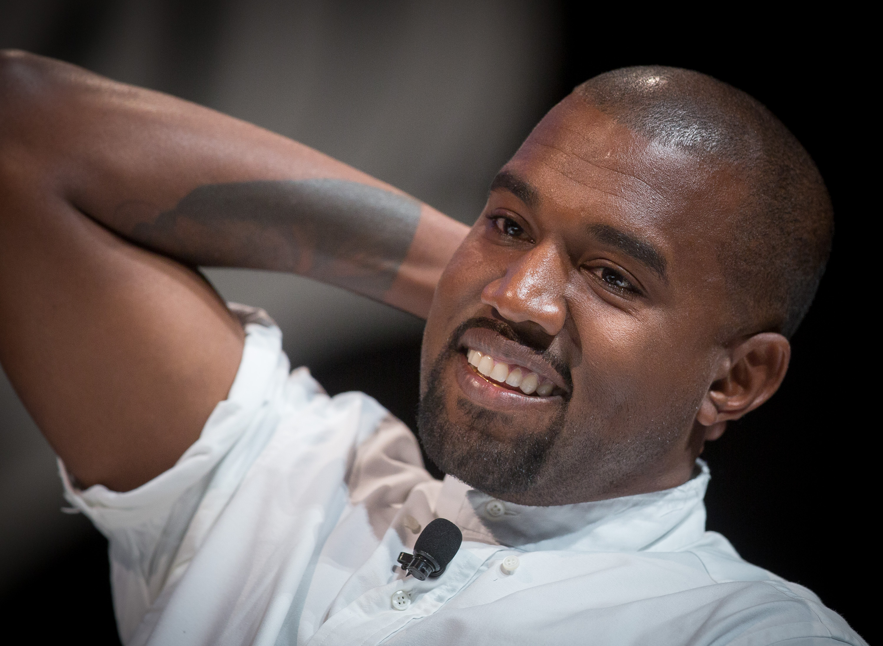 CANNES, FRANCE - JUNE 17:  Kanye West attends the 2014 Cannes Lions on June 17, 2014 in Cannes, France.  (Photo by Didier ...