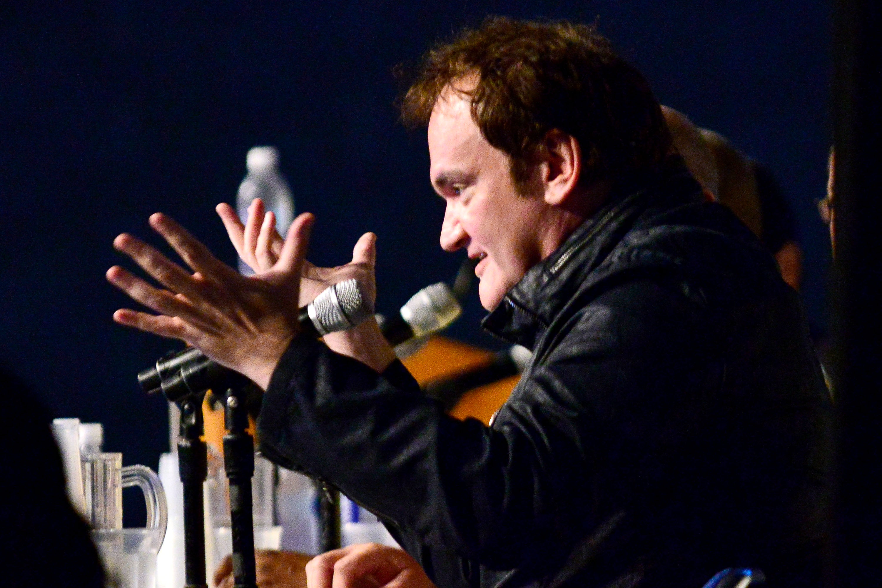 SAN DIEGO, CA - JULY 27:  Quentin Tarantino attends Dynamite 10th Anniversary Panel - Comic Con International 2014 at San ...