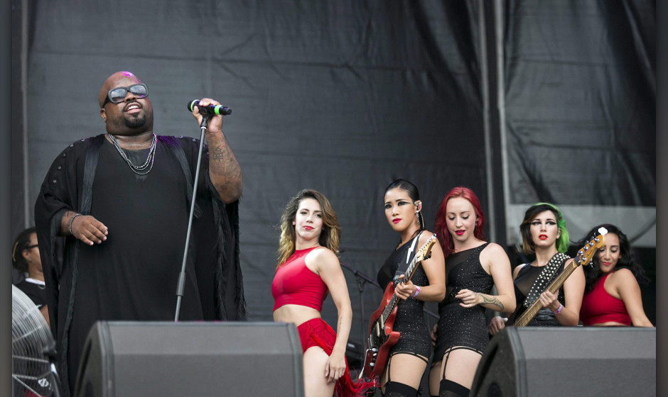 epa04356249 US singer CeeLo Green performs during his concert at the 22nd Sziget (Island) Festival on the Shipyard Island in 
