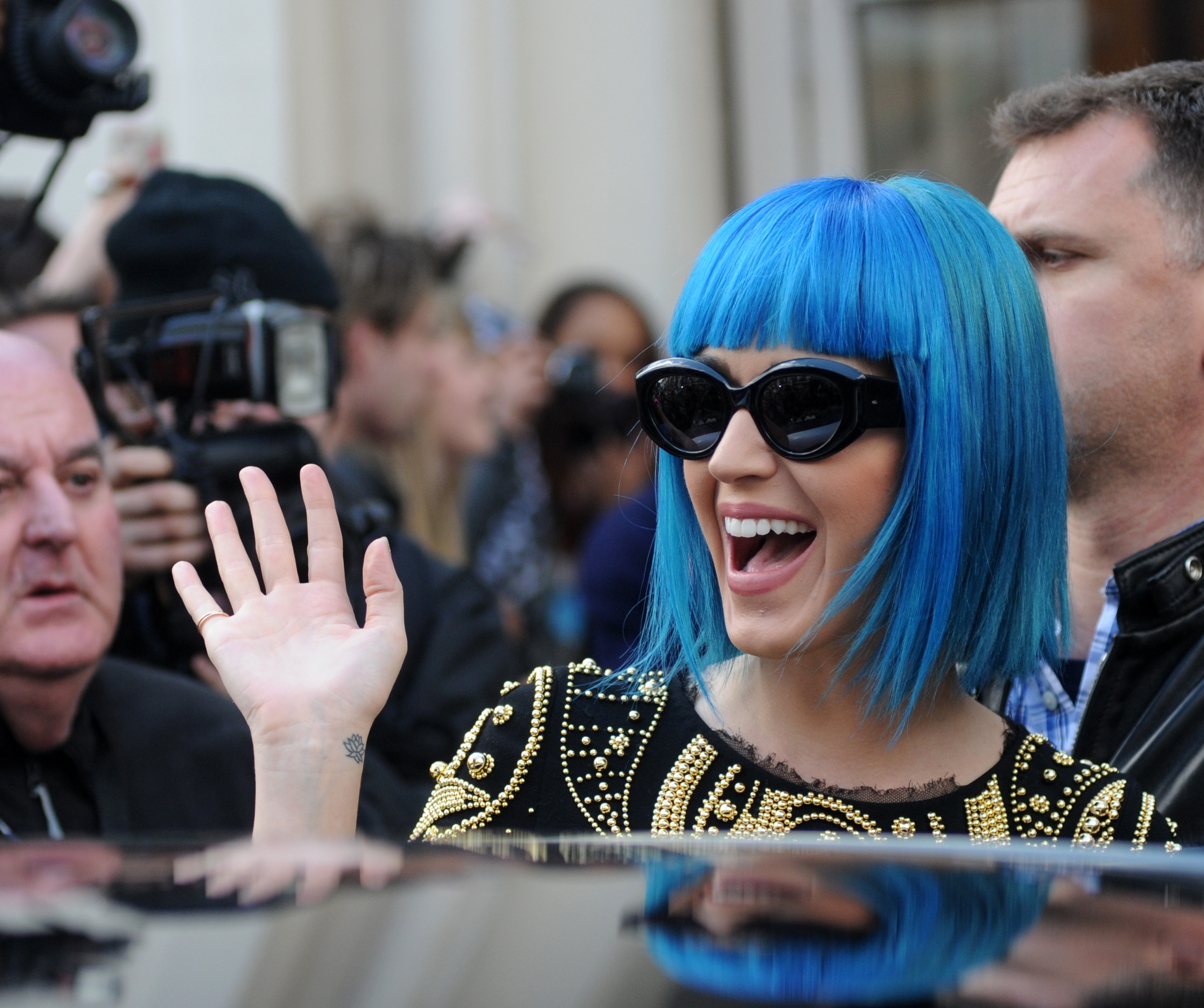 Blaue Haare von Katy Perry