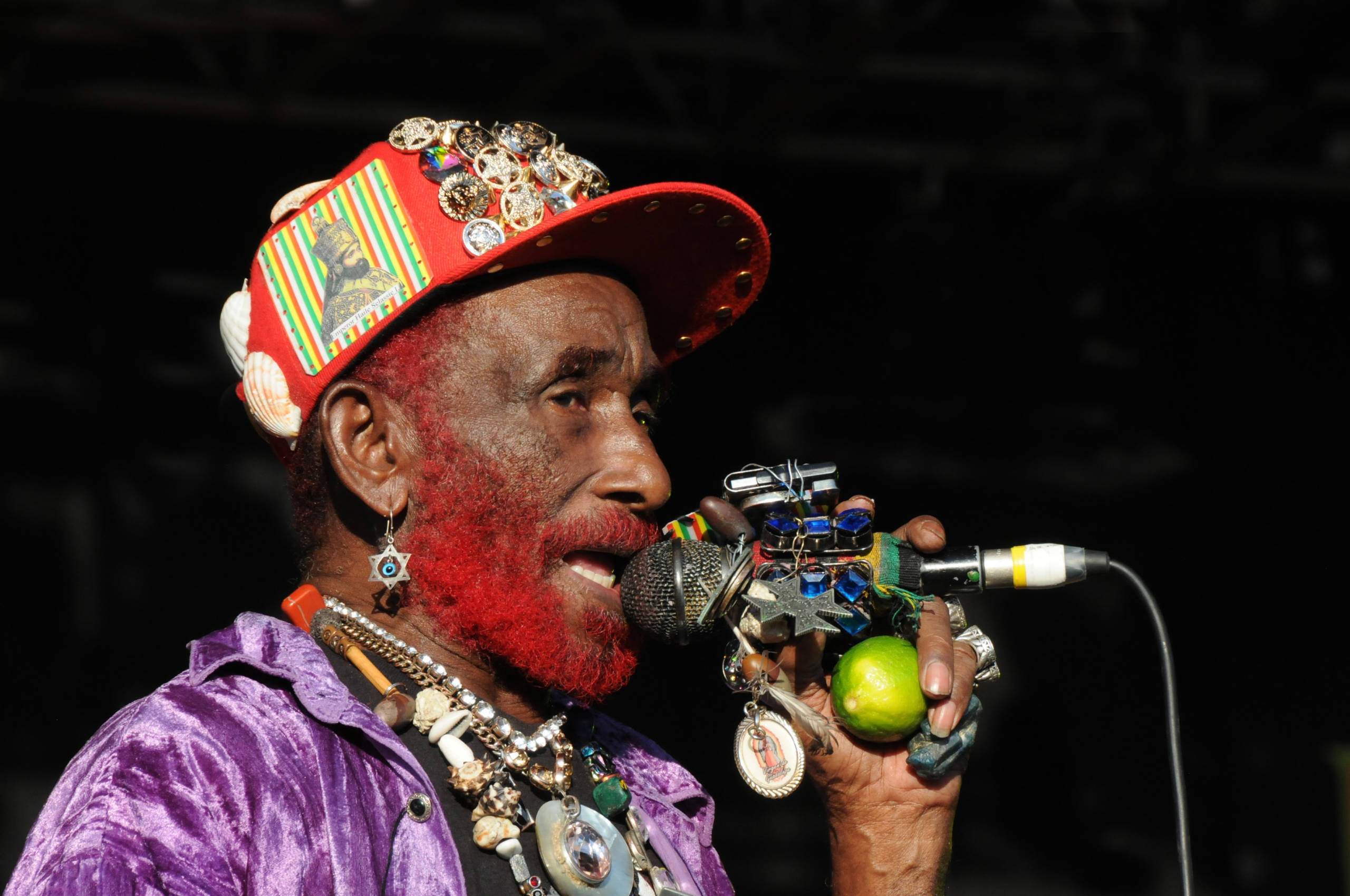 WILTSHIRE, UNITED KINGDOM - JULY 26: Lee 'Scratch' Perry performing at WOMAD, Charlton Park, Malmesbury, UK on 26 July 201...