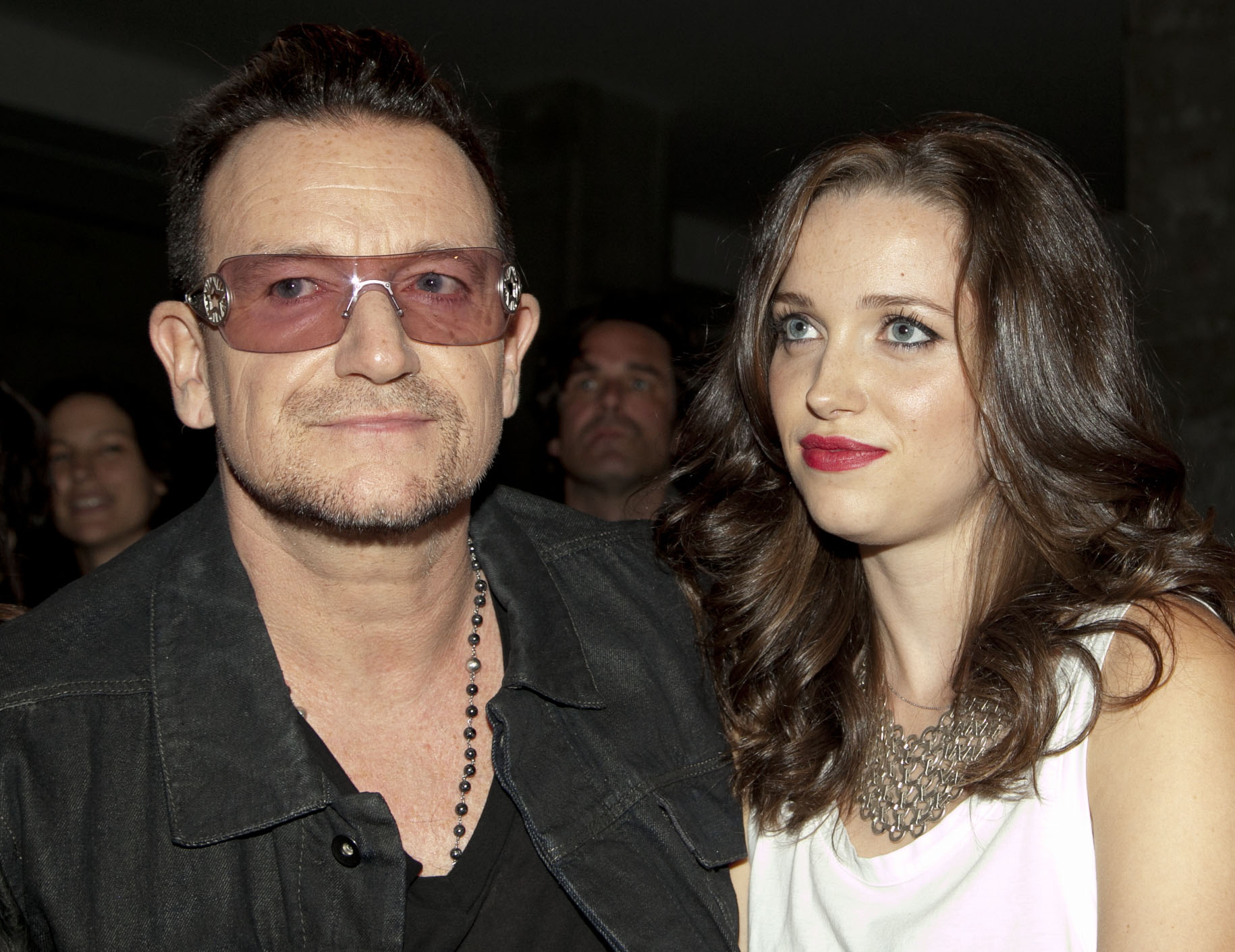 NEW YORK, NY - SEPTEMBER 08:  Bono and daughter Jordan Hewson attend the Edun fashion show during Mercedes-Benz Fashion We...