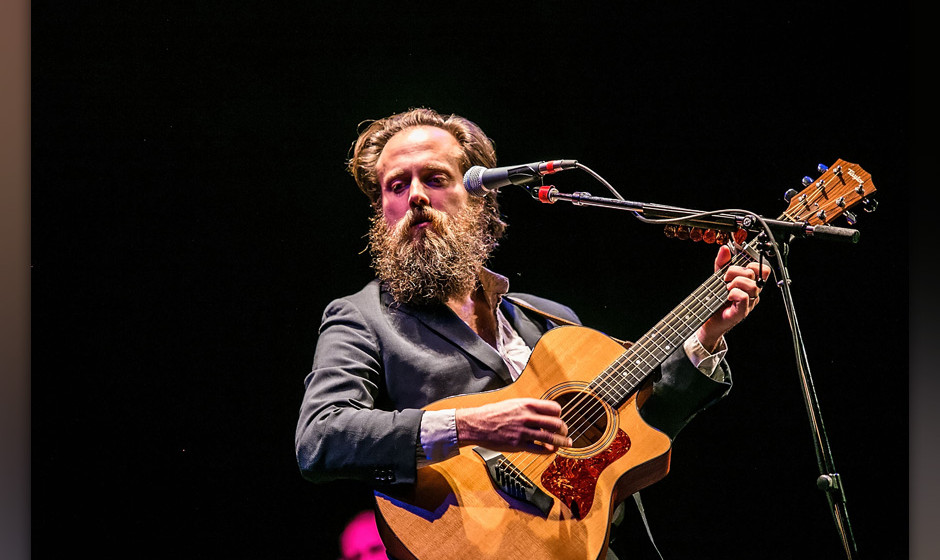 SEATTLE, WA - NOVEMBER 04:  Samuel Beam of Iron and Wine performs at Paramount Theatre on November 4, 2013 in Seattle, Washin