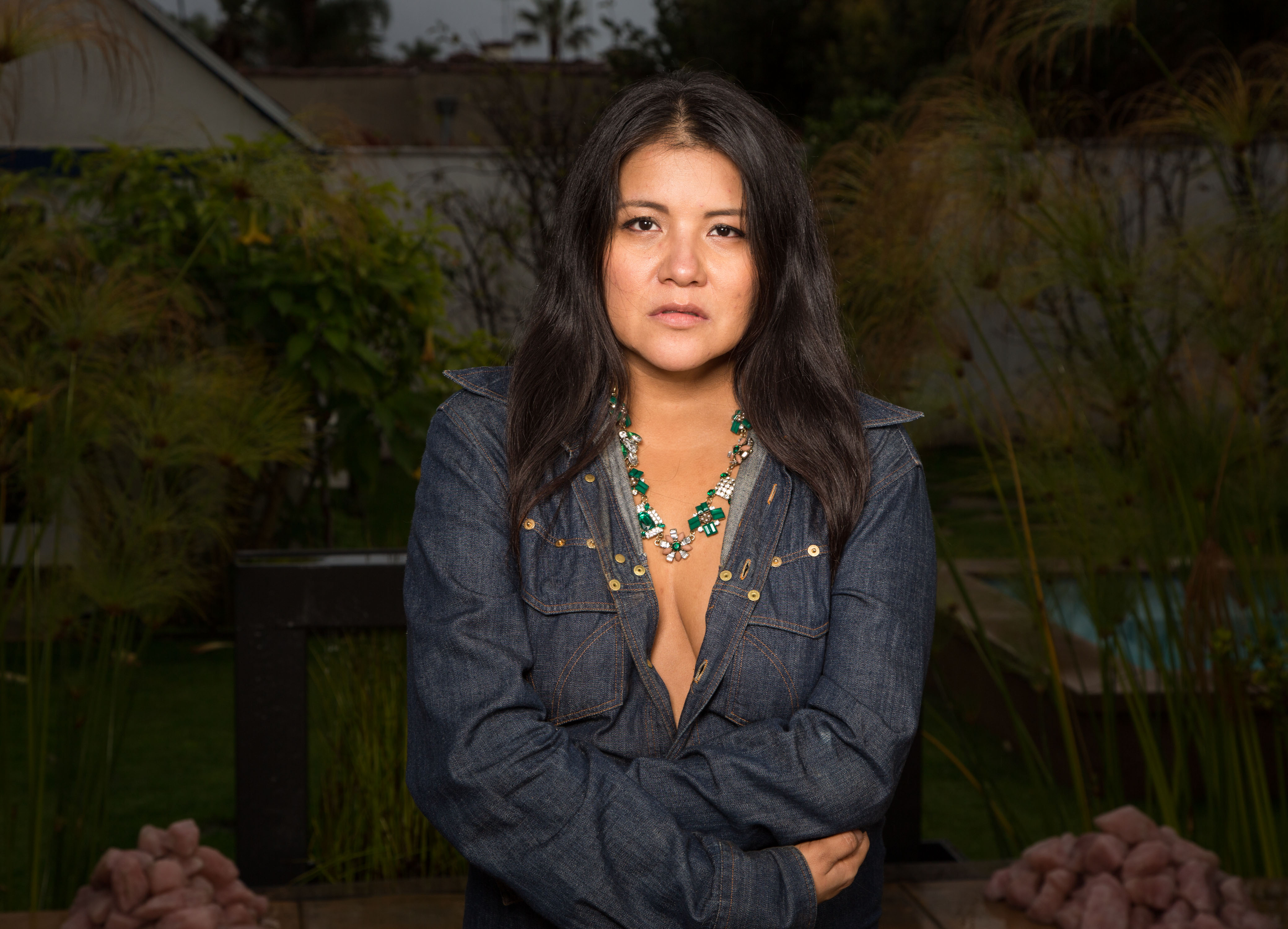 LOS ANGELES, CA - MARCH 01:  (EXCLUSIVE COVERAGE) Actress Misty Upham from "August: Osage County" poses at private photo s...