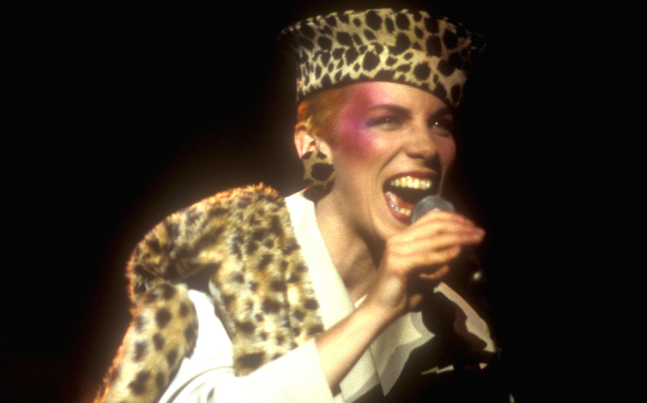 Annie Lennox of Eurythmics during Eurythmics in Concert at Los Angeles' Wilshire Theatre - April 25, 1984 at Wilshire Thea...