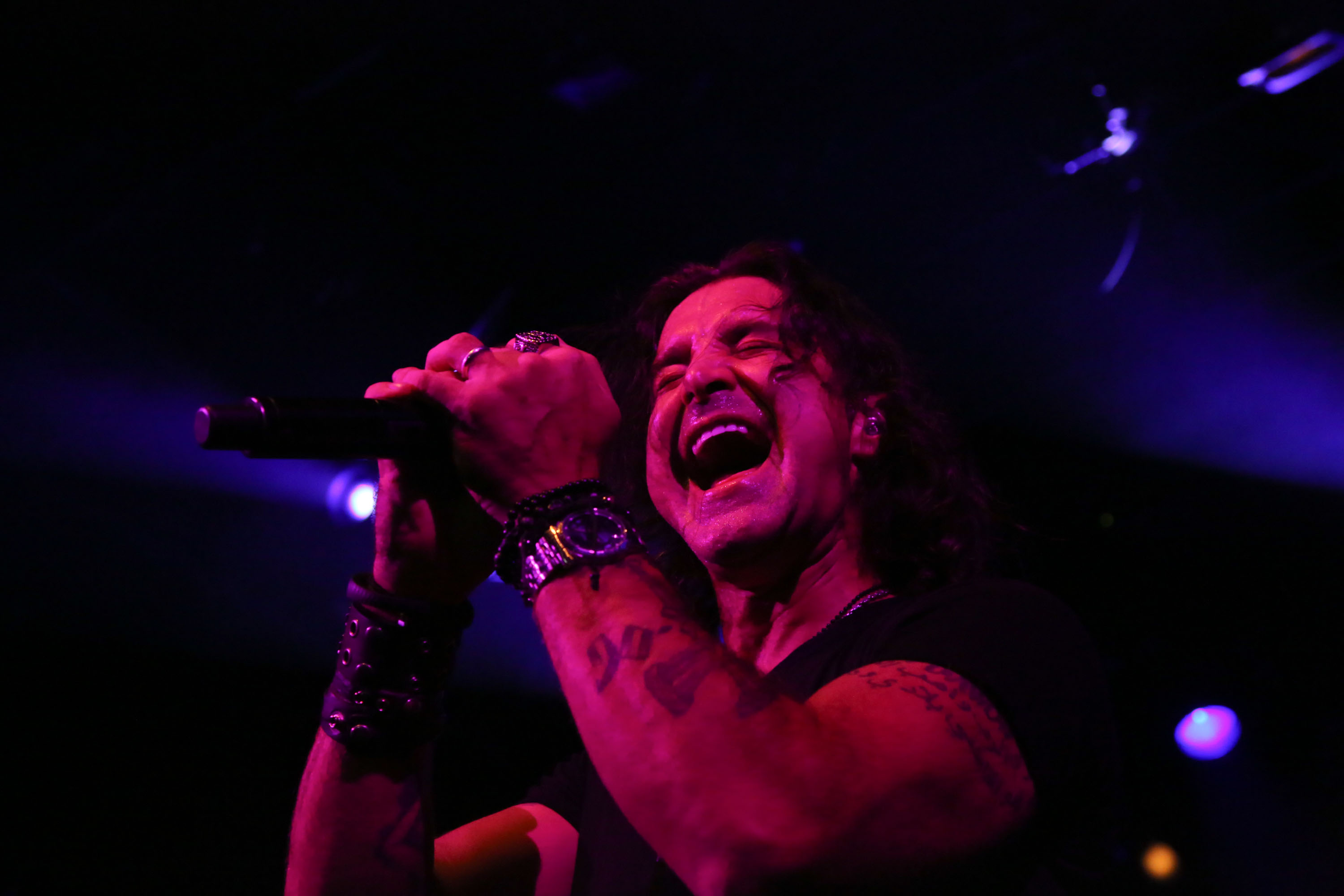 NEW YORK, NY - APRIL 02:  Scott Stapp performs at Irving Plaza on April 2, 2014 in New York City.  (Photo by Johnny Nunez/...