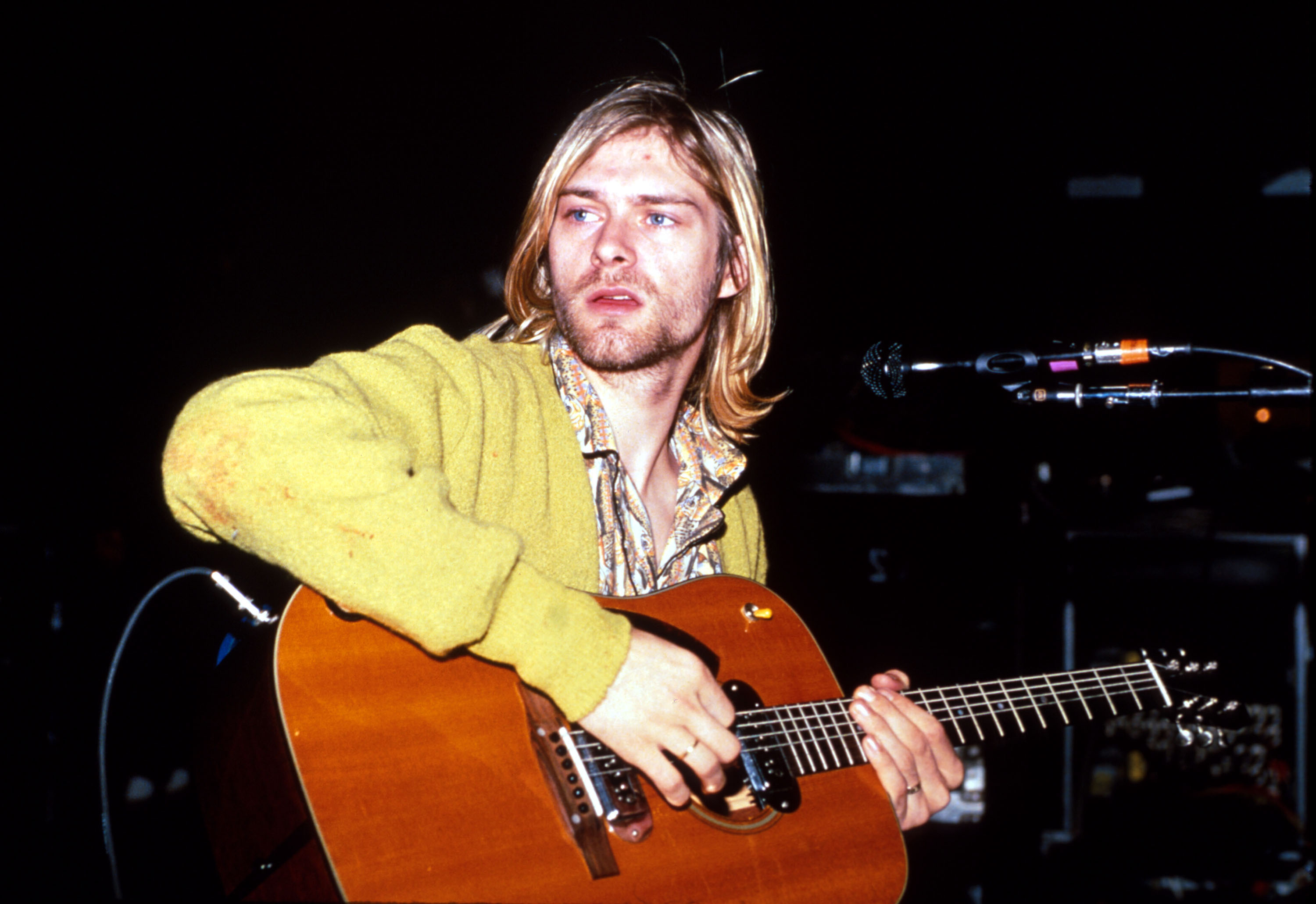 (NO TABLOIDS)    Kurt Cobain of Nirvana during Nirvana in New York, New York.  (Photo by Kevin Mazur/WireImage)