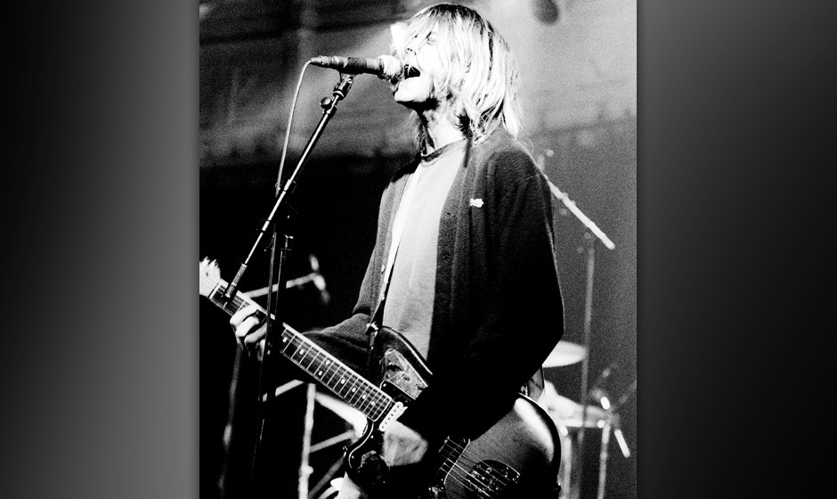 AMSTERDAM, NETHERLANDS - 25th NOVEMBER: Kurt Cobain from American rock band Nirvana performs live on stage at Paradiso in Ams