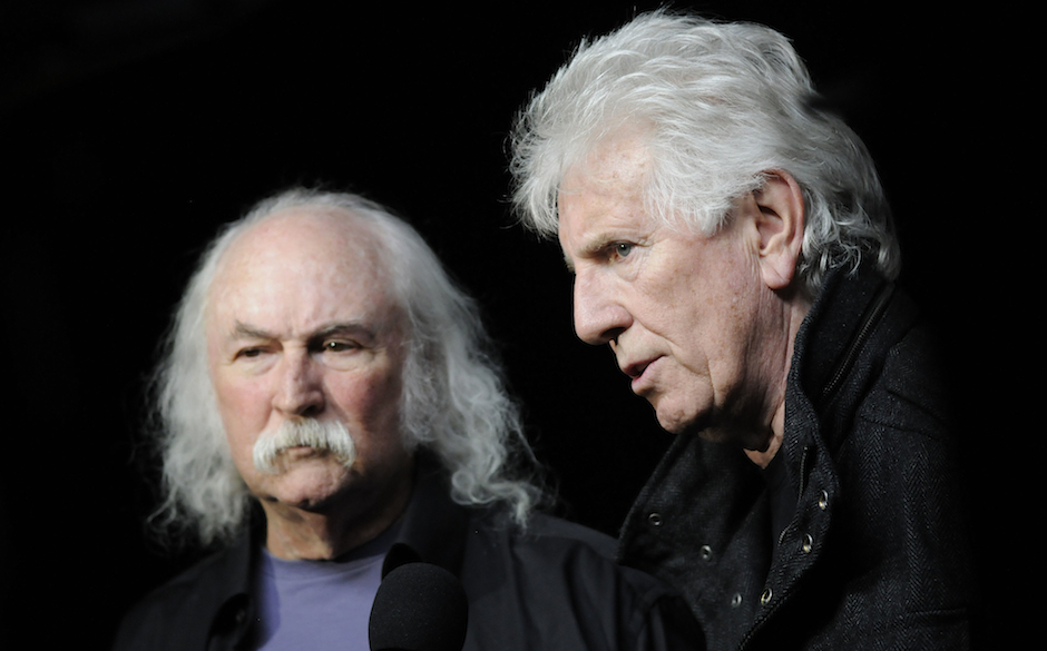 NEW YORK, NY - NOVEMBER 10: David Crosby and Graham Nash attend the 7th Annual Focus for Change Benefit for WITNESS at the...