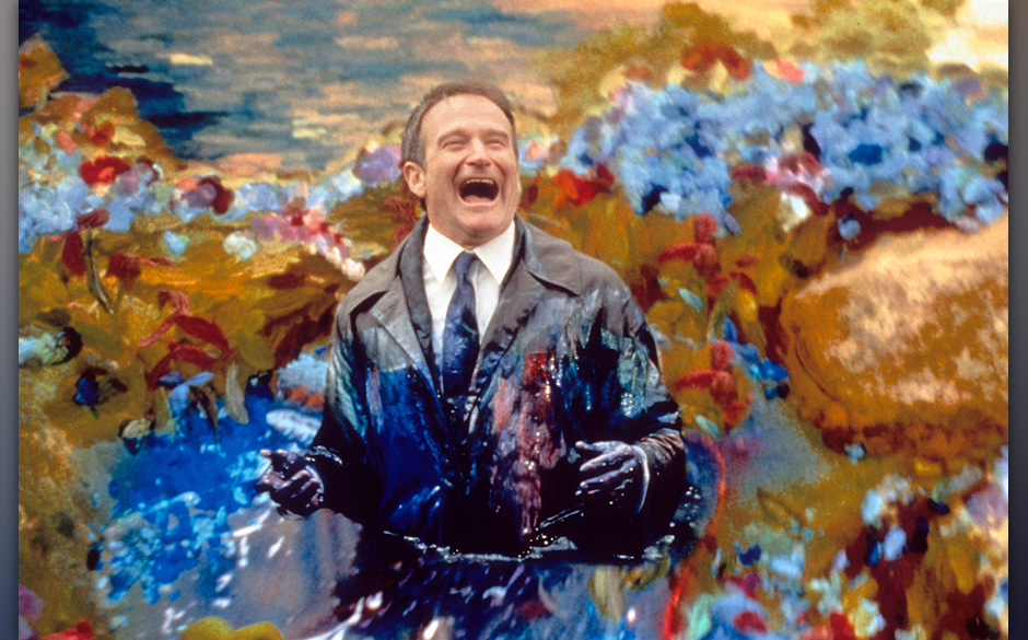 Robin Williams is covered in paint in a scene from the film 'What Dreams May Come', 1998. (Photo by Polygram Filmed Entert...