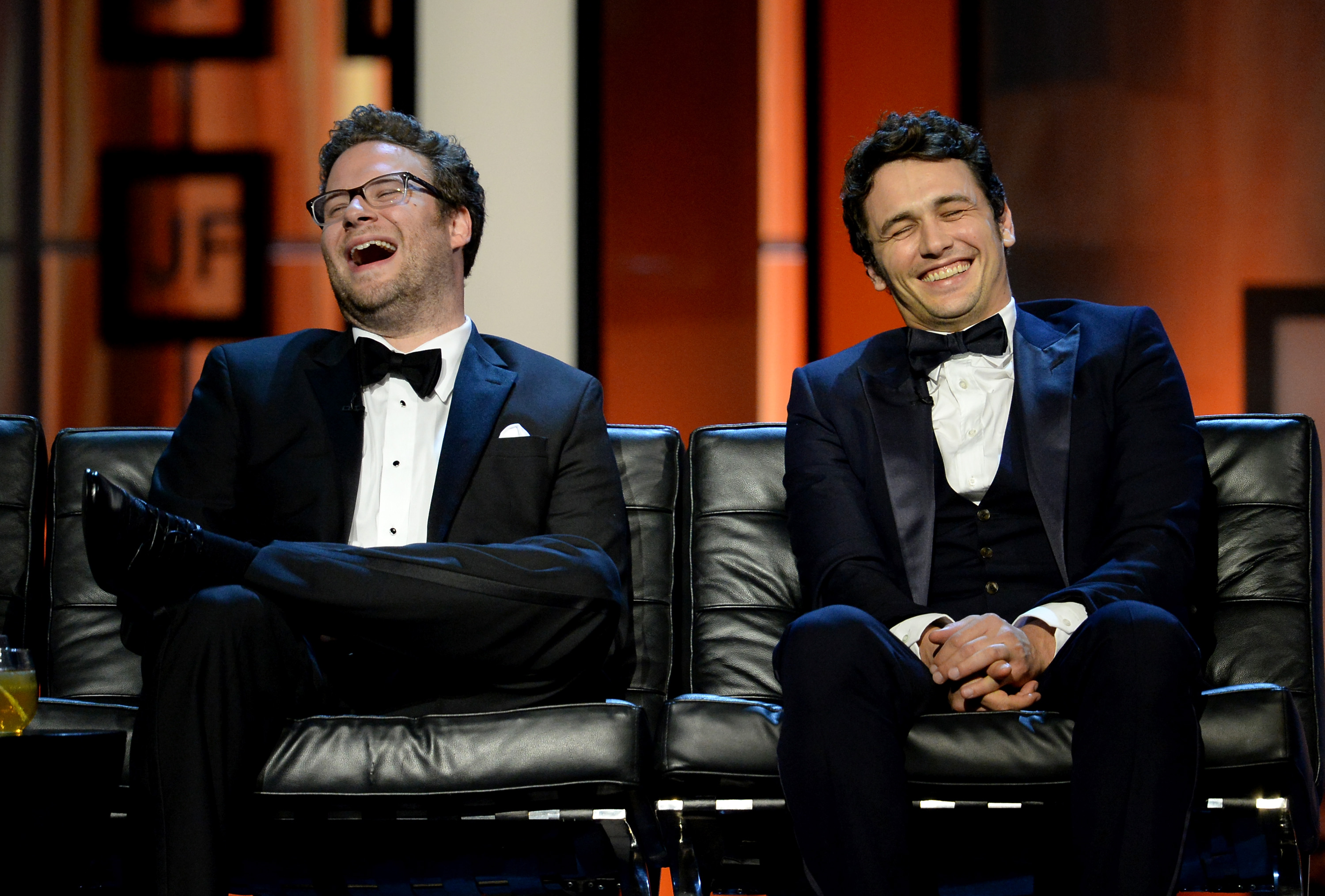 CULVER CITY, CA - AUGUST 25:  Roast Master Seth Rogen and roastee James Franco onstage during The Comedy Central Roast of ...