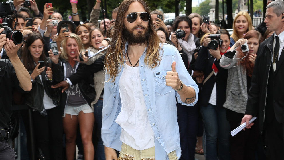 PARIS, FRANCE - JULY 08:  Actor and singer Jared Leto arrives to attend the Chanel show as part of Paris Fashion Week - Haute