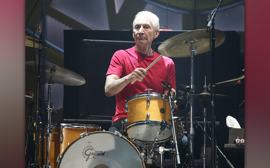 Der Schlagzeuger der Rolling Stones, Charlie Watts, fotografiert am 19.06.2014 in D¸sseldorf (Nordrhein-Westfalen). Foto:...