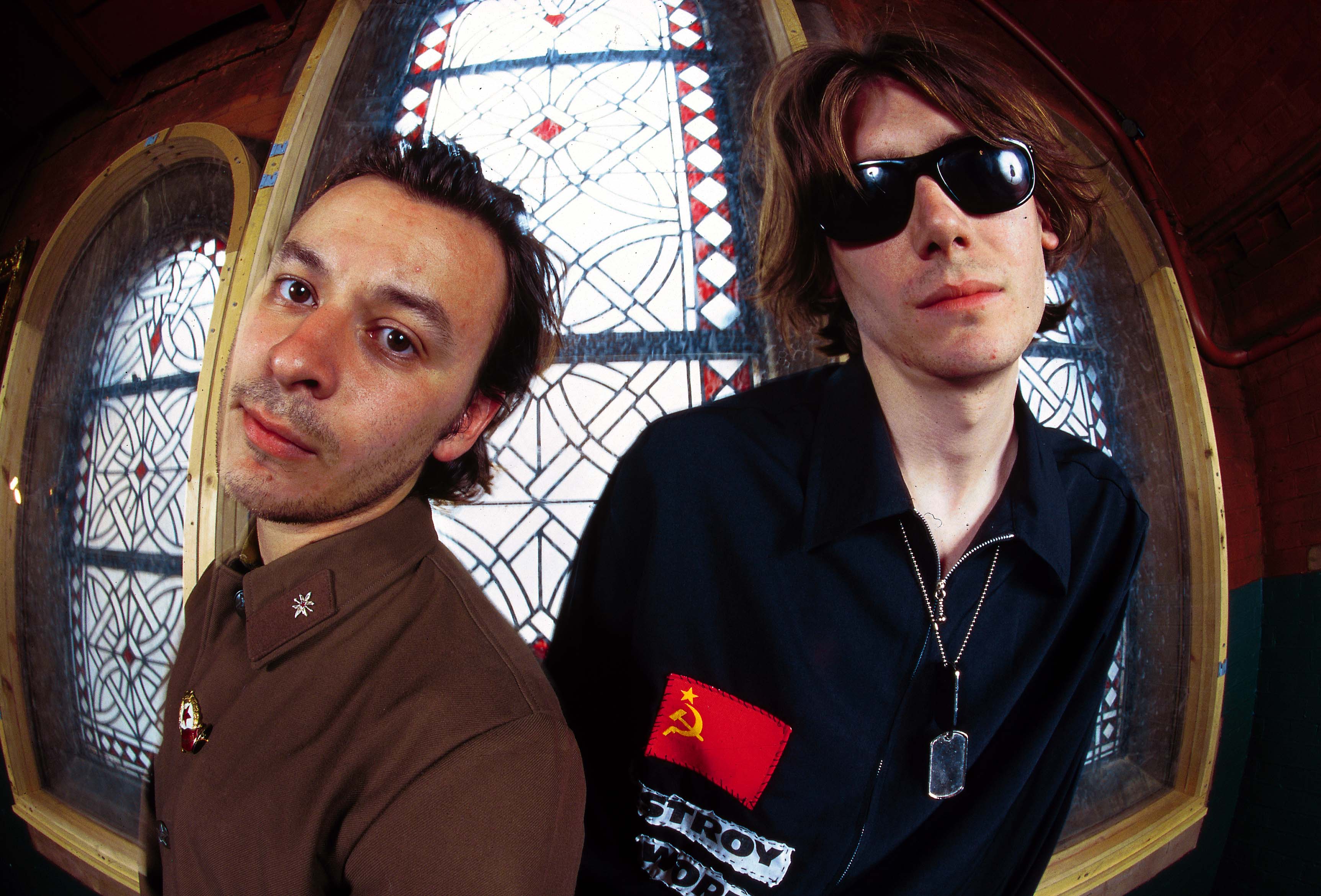 UNITED KINGDOM - JANUARY 01:  Photo of MANIC STREET PREACHERS; James Dean Bradfield and Nicky Wire - posed  (Photo by Mick...