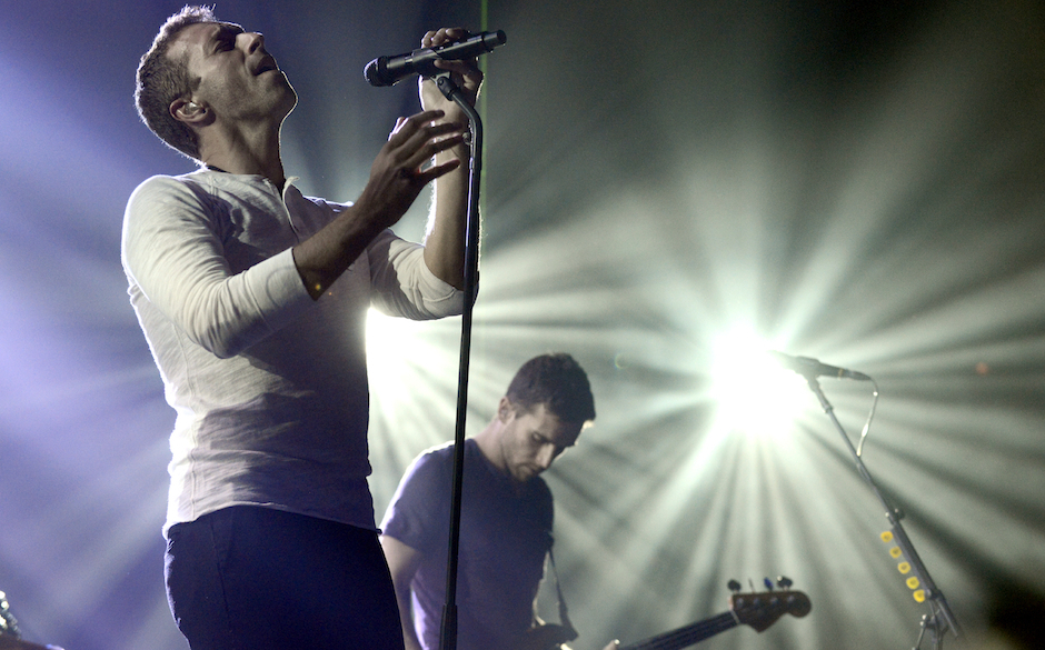 AUSTIN, TX - MARCH 11:  Chris Martin of Coldplay performs as part of the iTunes Festival at the Moody Theater on March 11,...
