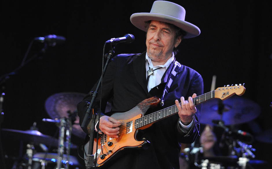 US legend Bob Dylan performs on stage during the 21st edition of the Vieilles Charrues music festival on July 22, 2012 in ...