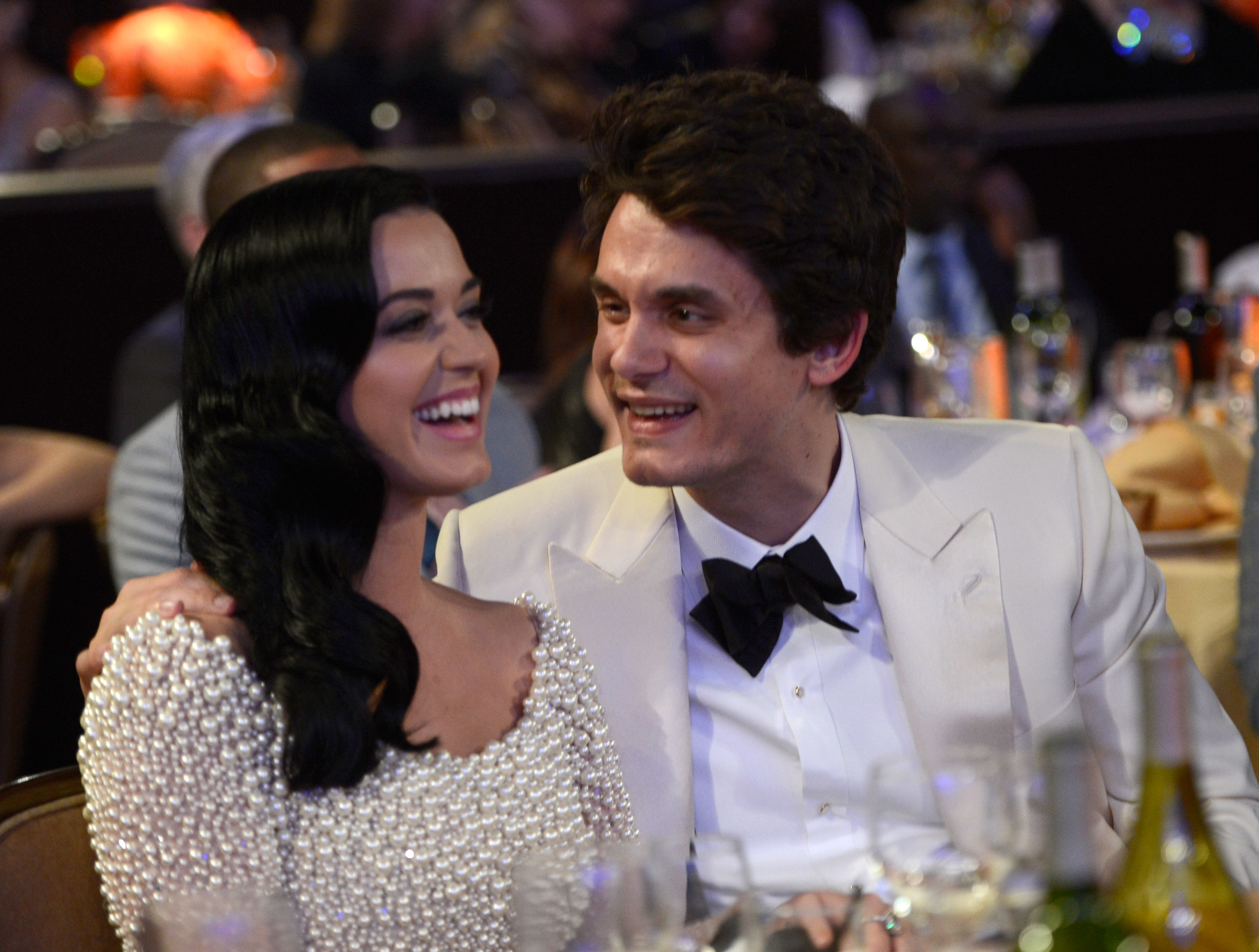 LOS ANGELES, CA - FEBRUARY 09:  Katy Perry and John Mayer attend the 55th Annual GRAMMY Awards Pre-GRAMMY Gala and Salute ...