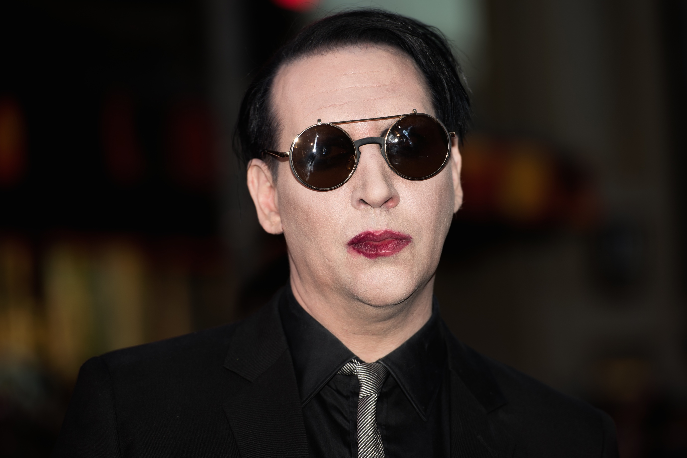 HOLLYWOOD, CA - SEPTEMBER 06:  Musician Marilyn Manson attends FX's "Son Of Anarchy" Premiere at TCL Chinese Theatre on Se...