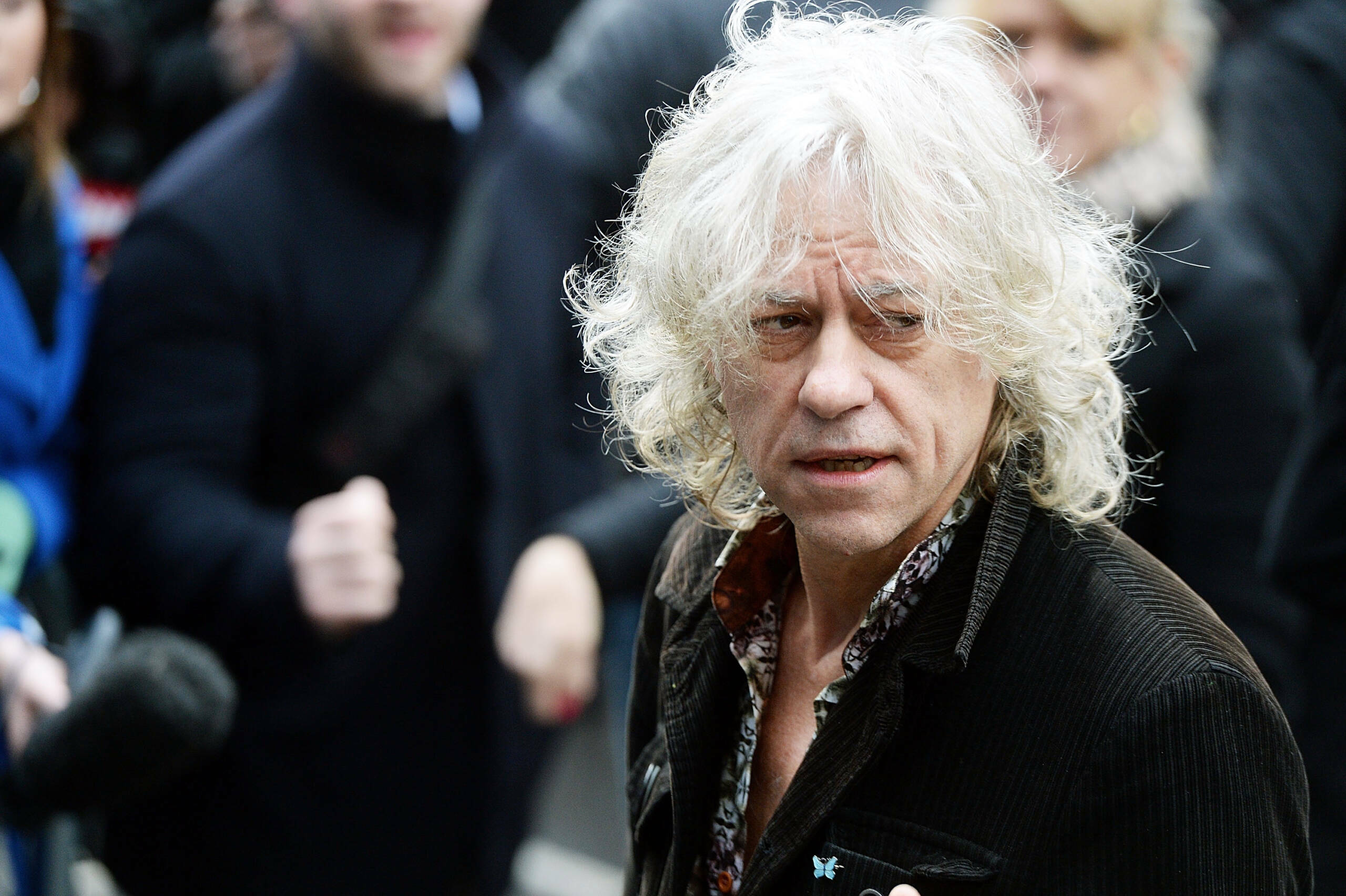 LONDON, ENGLAND - NOVEMBER 15:  Bob Geldof attends to record the Band Aid 30 single on November 15, 2014 in London, Englan...