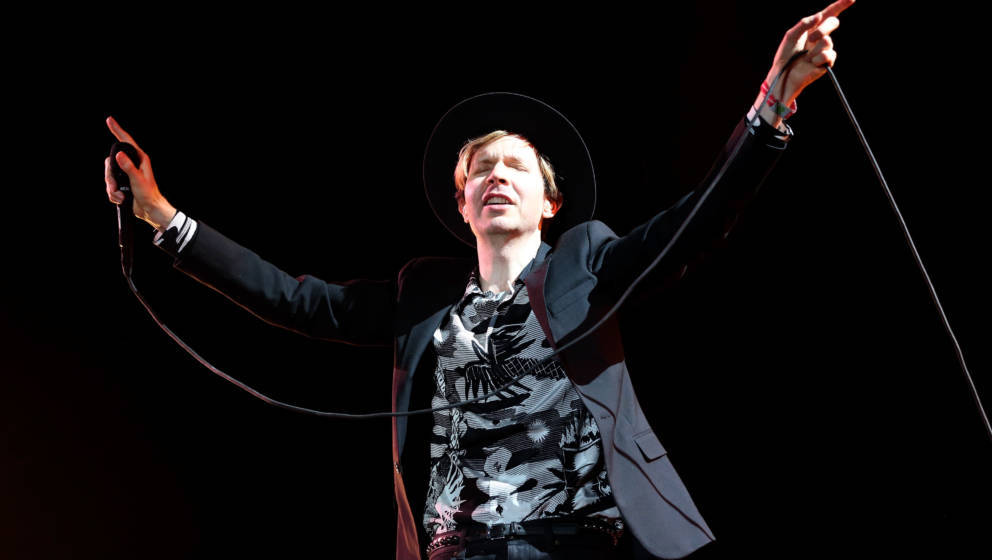 INDIO, CA - APRIL 20:  Musician Beck performs onstage during day 3 of the 2014 Coachella Valley Music & Arts Festival at 