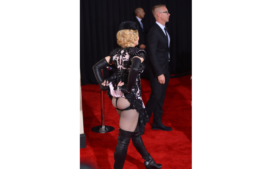 Feb. 8, 2015 - Los Angeles, California, U.S. - MADONNA on the red carpet during arrivals for the 57th Annual Grammy Awards...