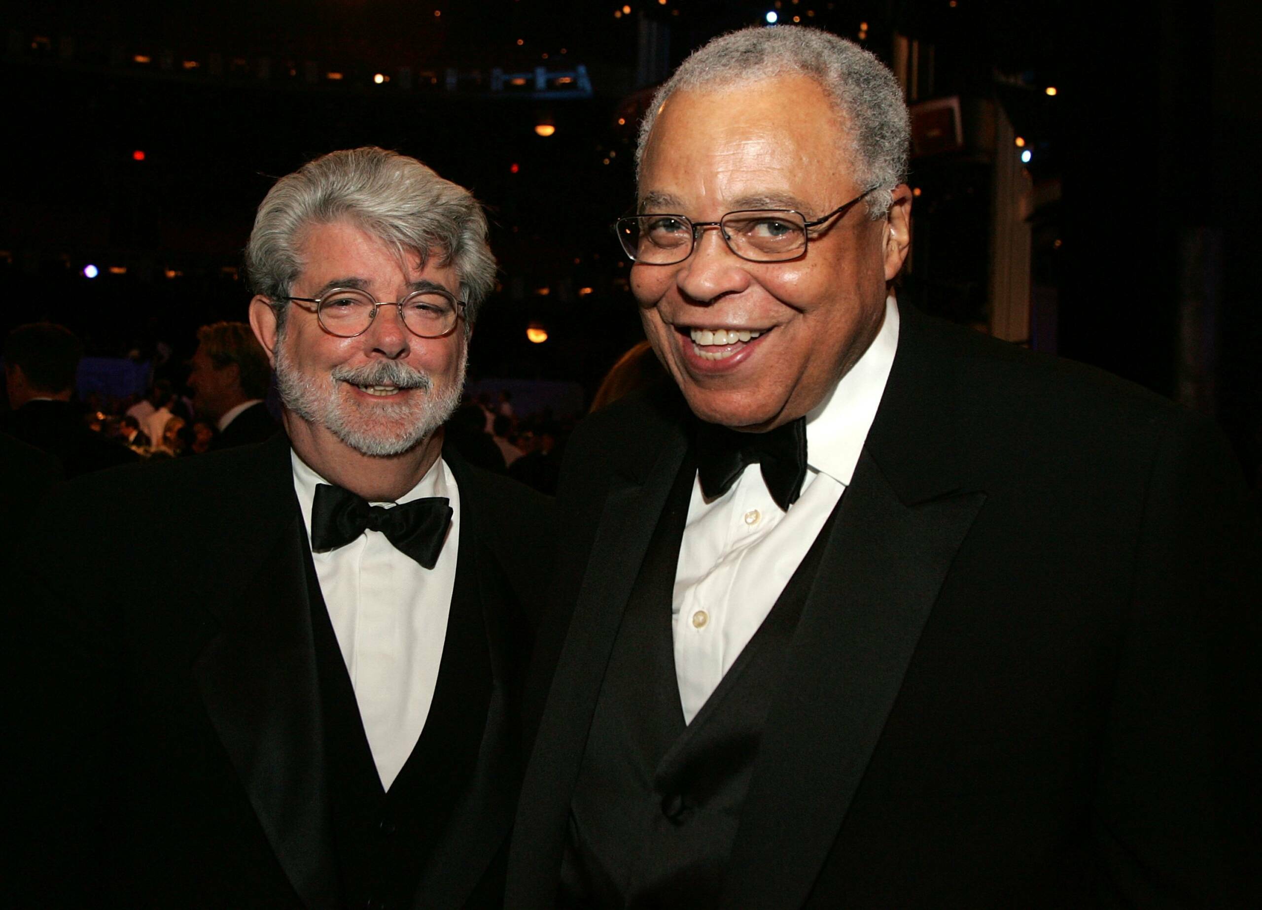 George Lucas (li.) mit James Earl Jones