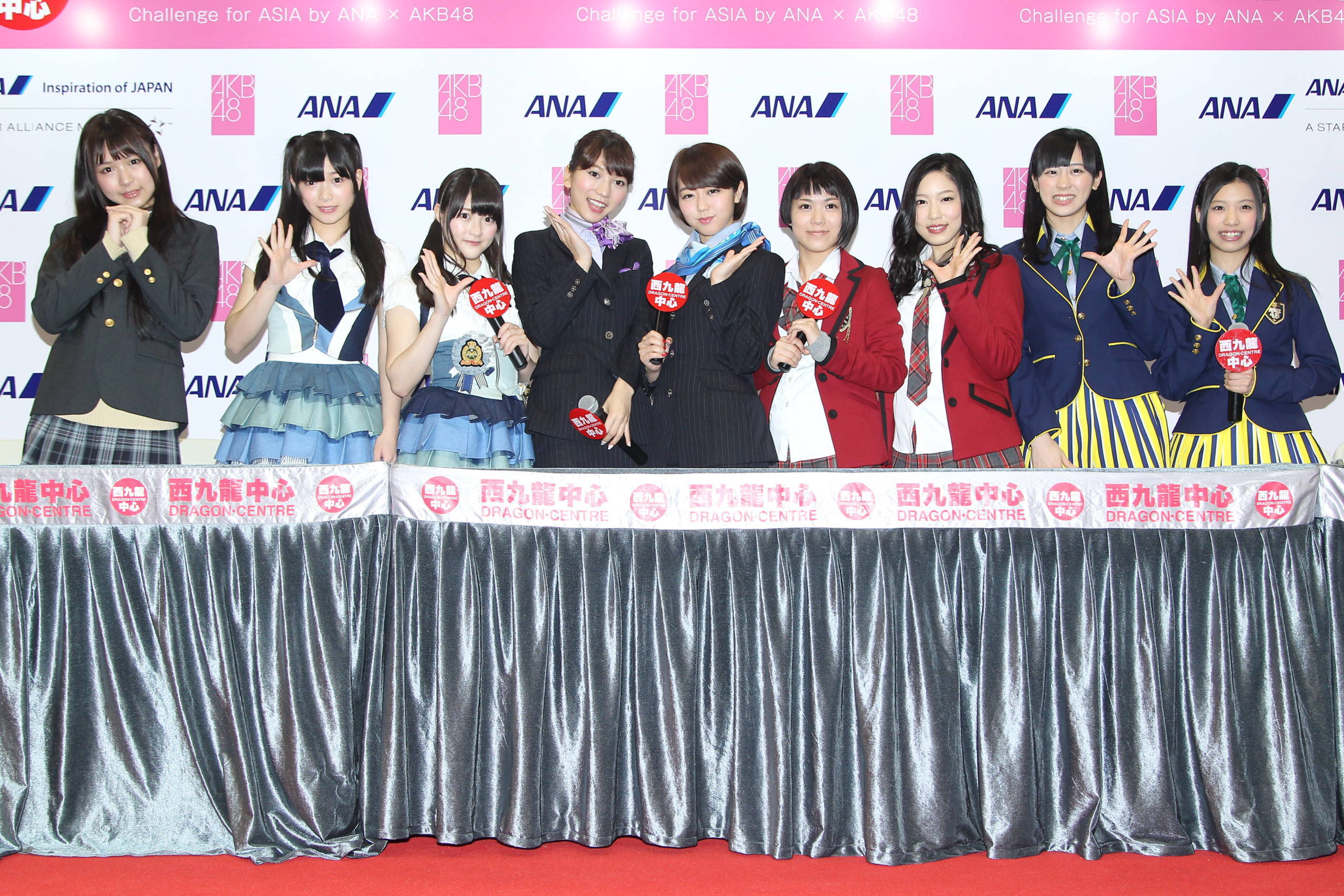 HONGKONG,CHINA - MARCH 4:Japanese pop girl group AKB48 meet fans on Tuesday March 4,2014 in Hong Kong,China.(Photo by TPG/...