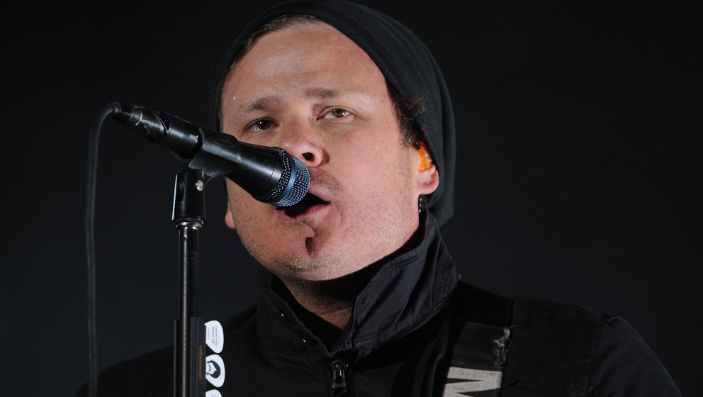 NEW ORLEANS, LA - OCTOBER 29:  Tom Delonge of Blink 182 performs during the Voodoo Experience 2011 at City Park on October 29