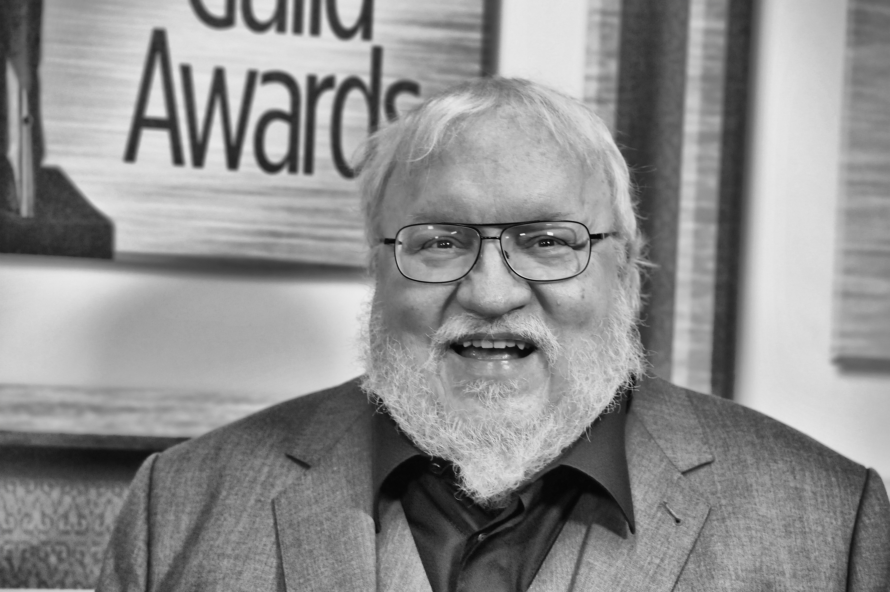 LOS ANGELES, CA - FEBRUARY 14:  (EDITORS NOTE: This image has been converted into black & white)  Writer George R.R. Marti...