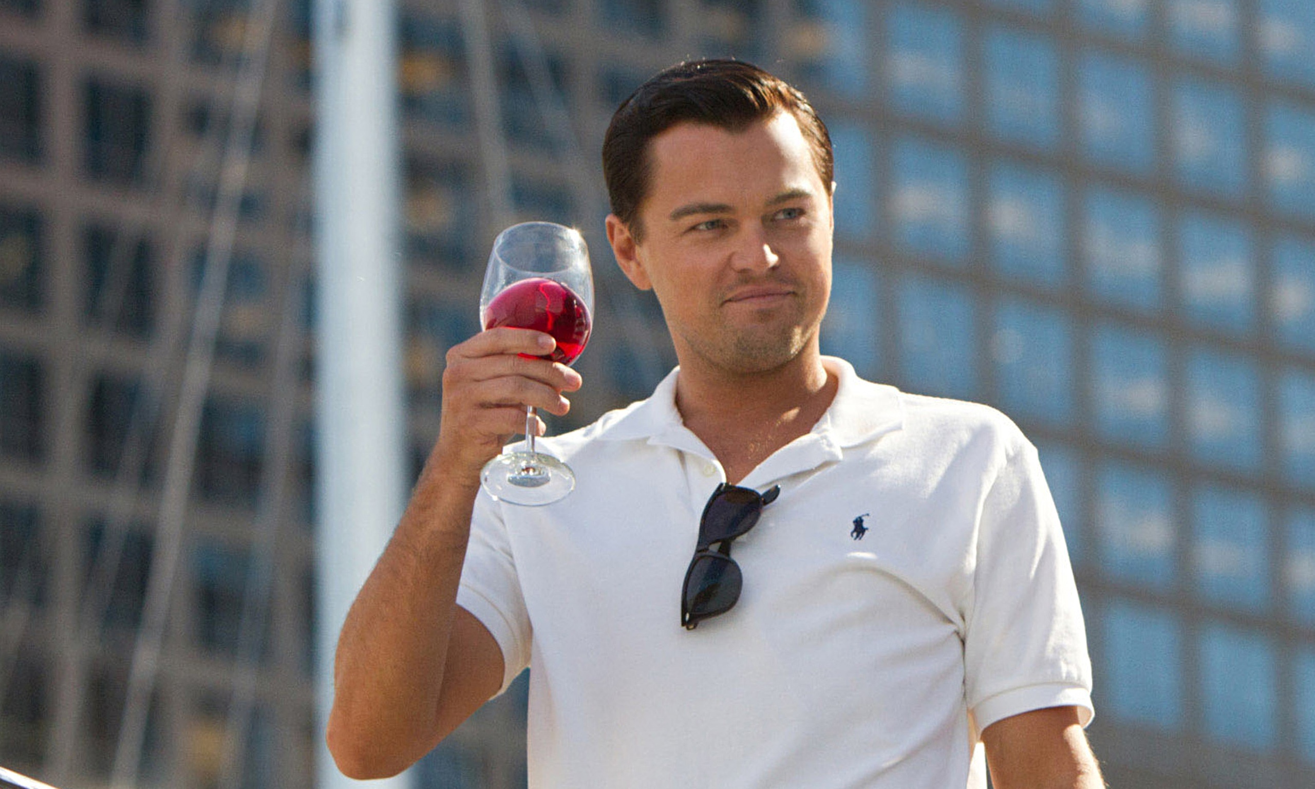 Leonardo DiCaprio as Jordan Belfort in The Wolf of Wall Street.
