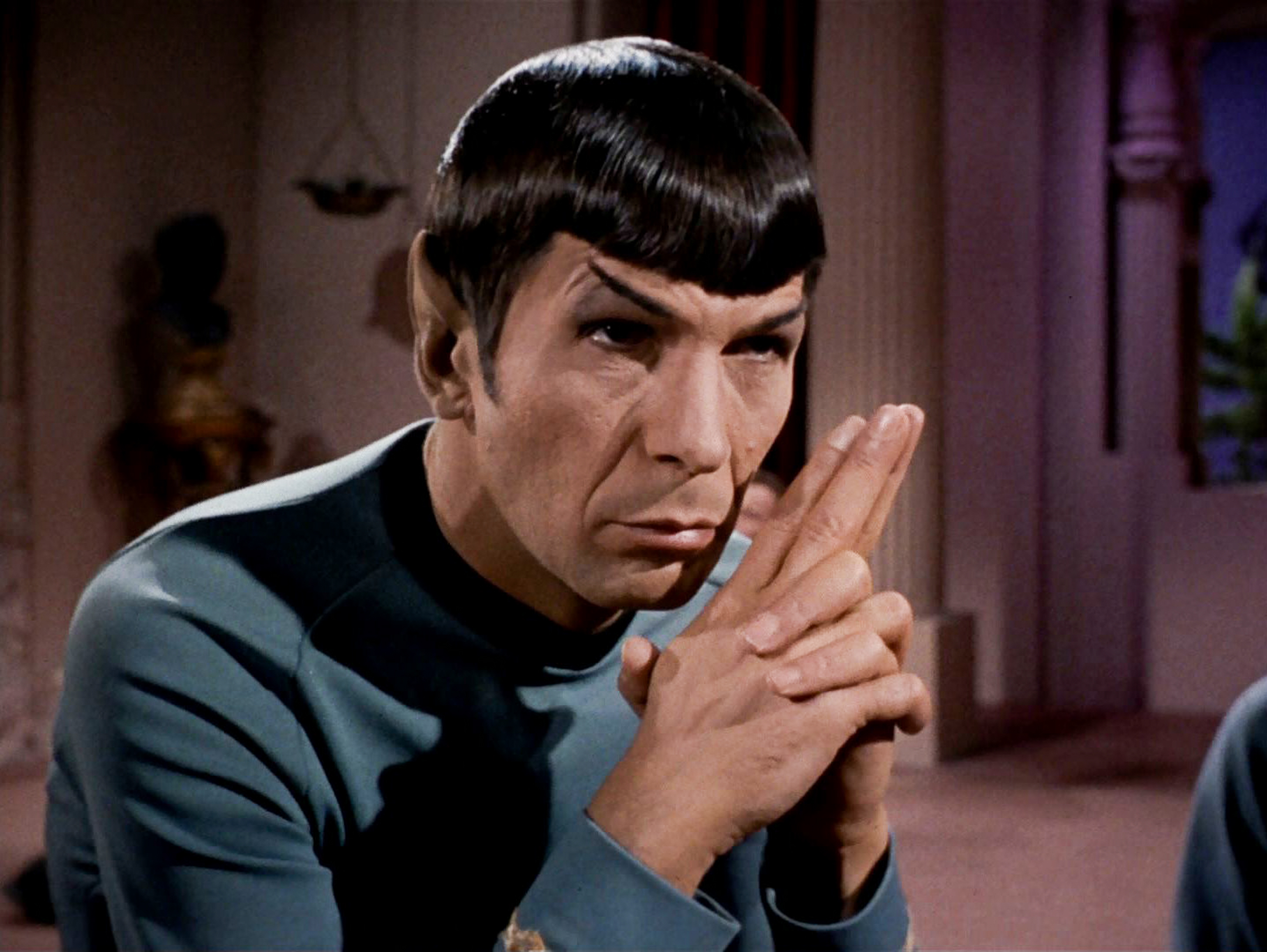 Image #: 20139839    Leonard Nimoy as Mr. Spock in the "Star Trek" episode 'Plato's Stepchildren,' which originally aired ...