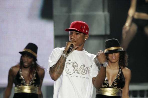 UNITED KINGDOM - FEBRUARY 09:  BRIT AWARDS, EARLS COURT  Photo of Pharrell WILLIAMS  (Photo by JMEnternational/Redferns)