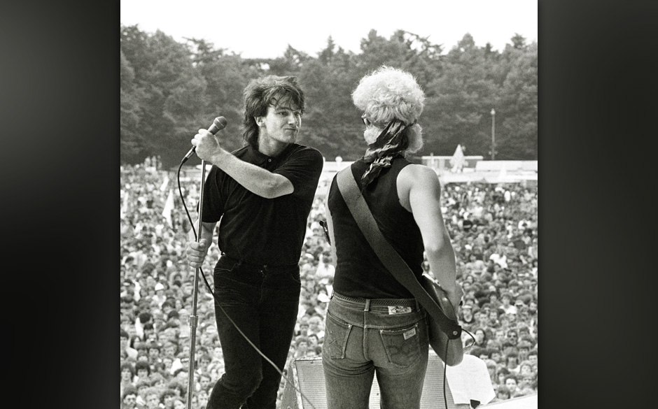 Photo of U2 and Adam CLAYTON and BONO