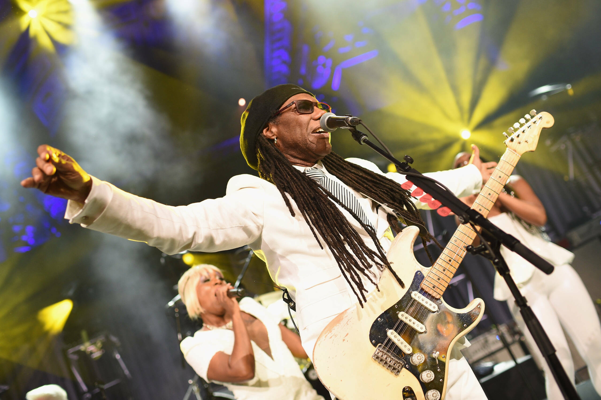 NEW YORK, NY - OCTOBER 20:  Nile Rodgers performs onstage at Angel Ball 2014 hosted by Gabrielle's Angel Foundation at Cip...