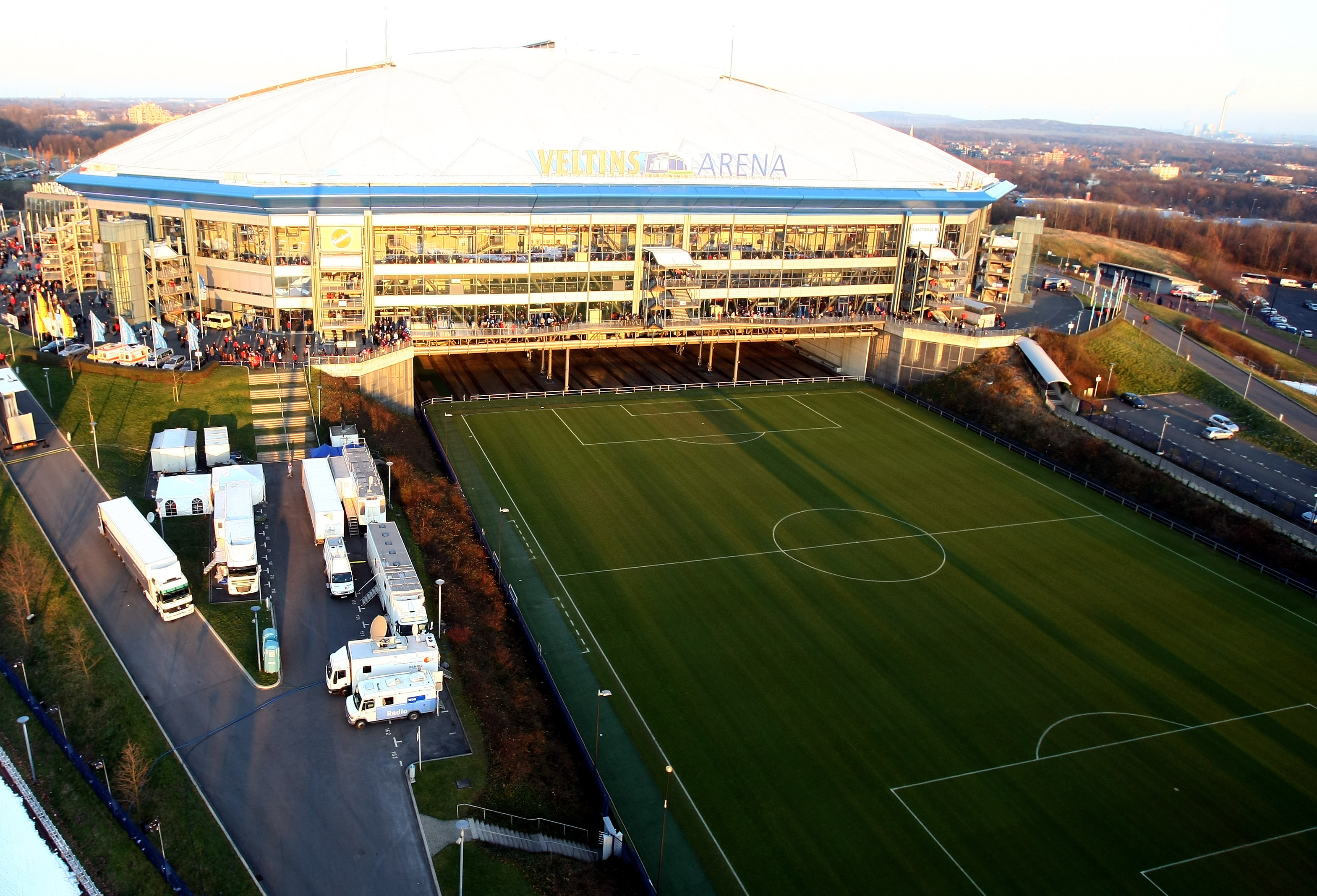 GELSENKIRCHEN, GERMANY - DECEMBER 27:  A general view of the track outside the Veltins Arena prior to the Veltins Biathlon...